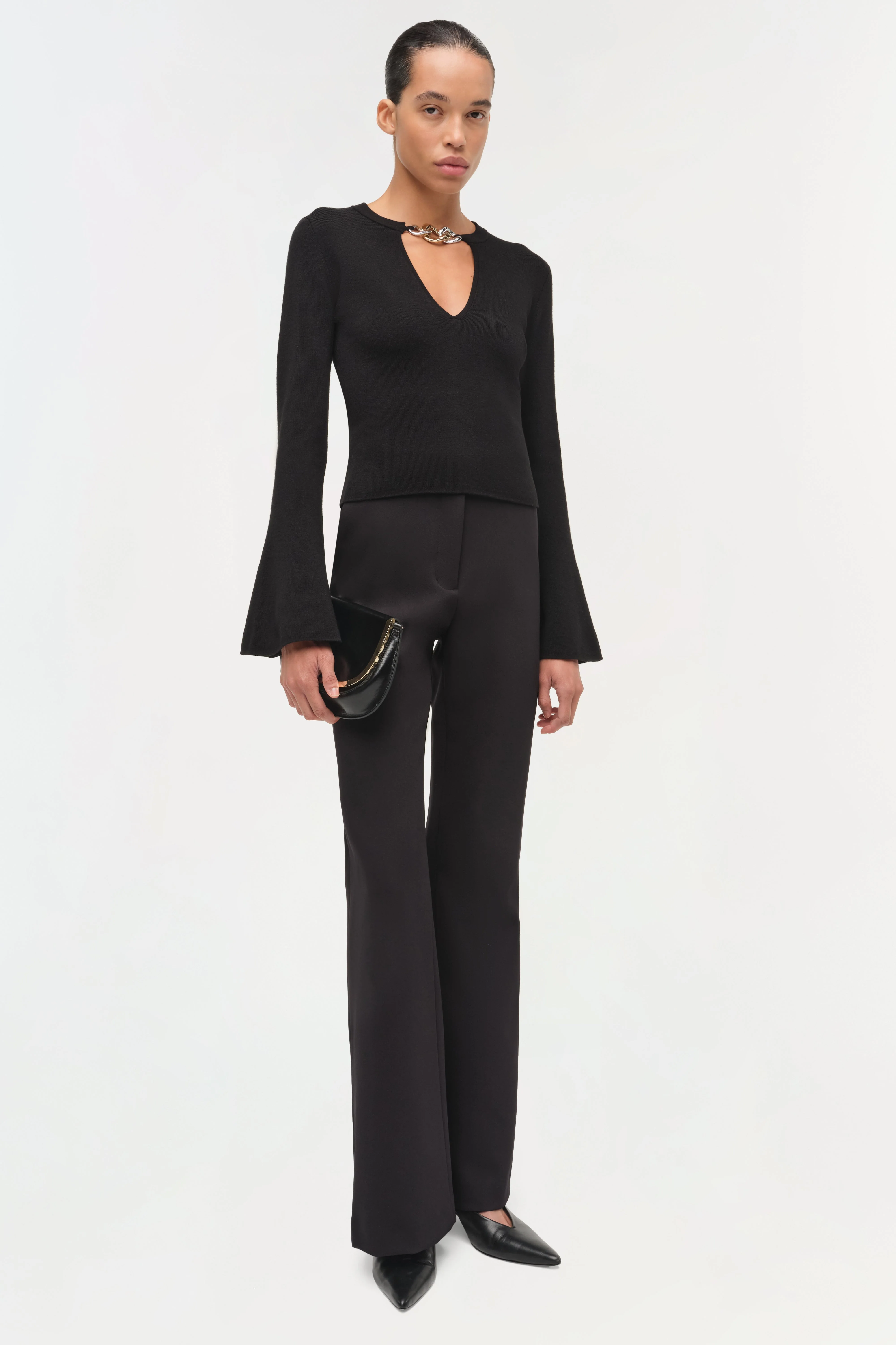 Womens | Evren Wool Top | Black - Image 2