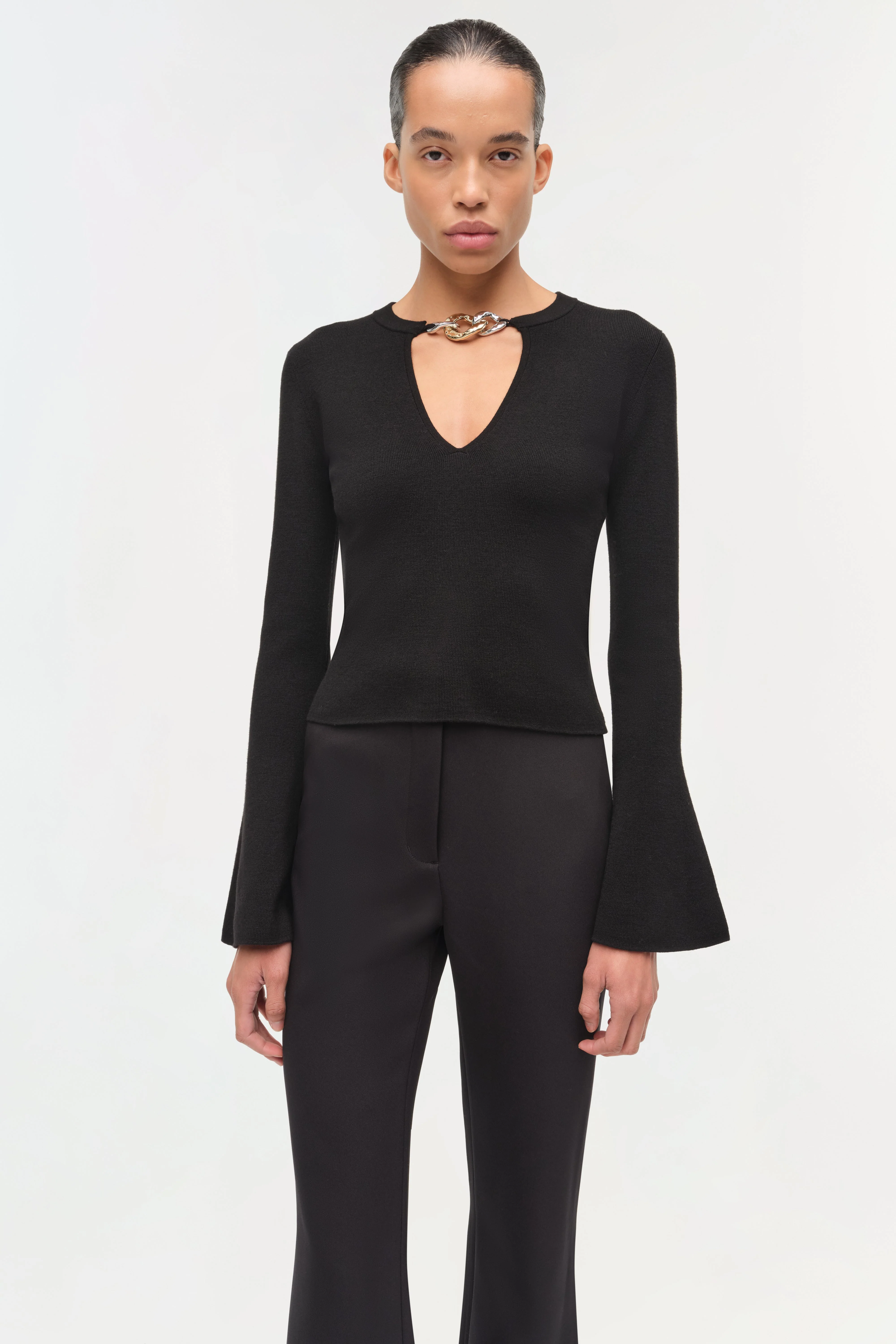 Womens | Evren Wool Top | Black - Image 3