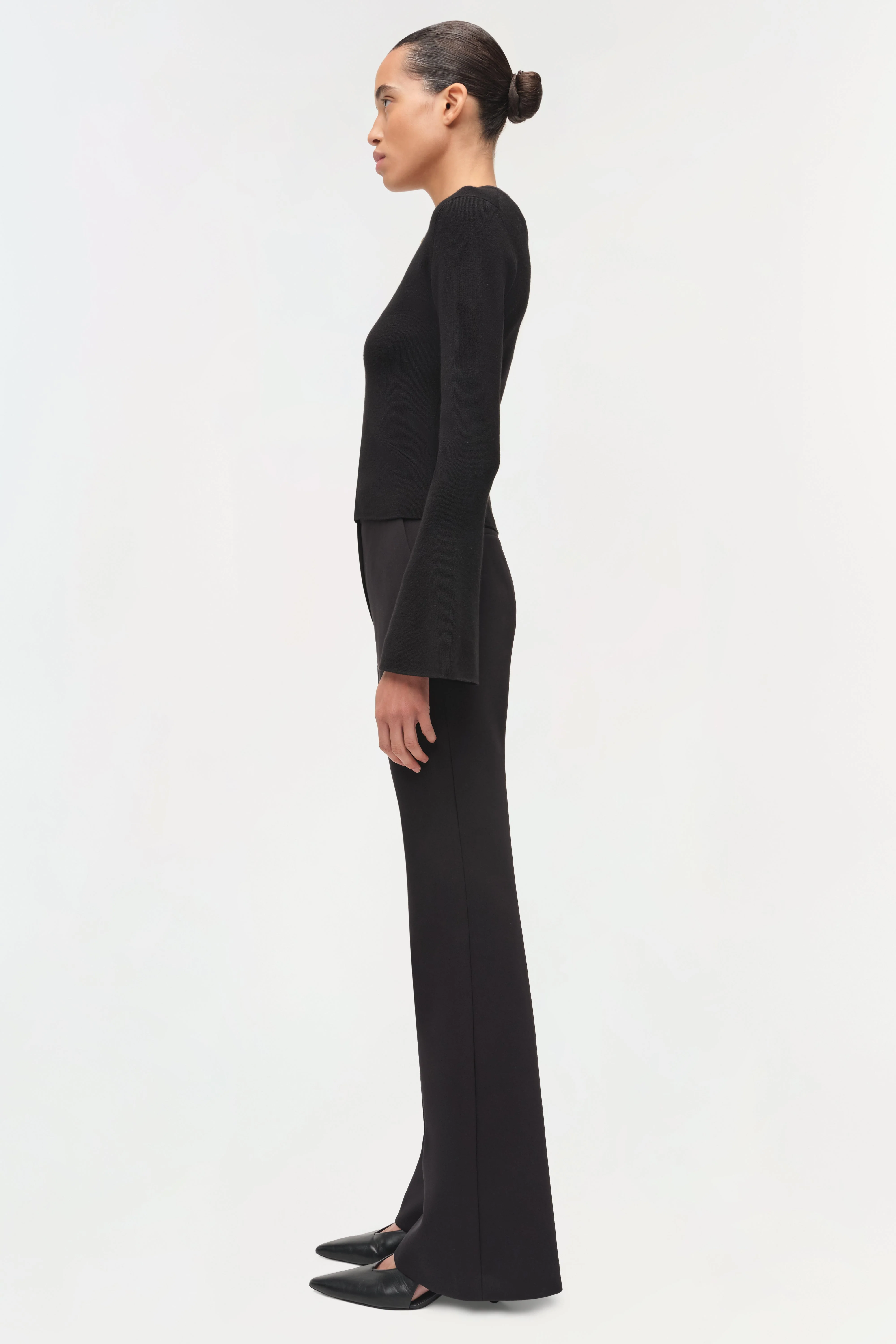 Womens | Evren Wool Top | Black - Image 4
