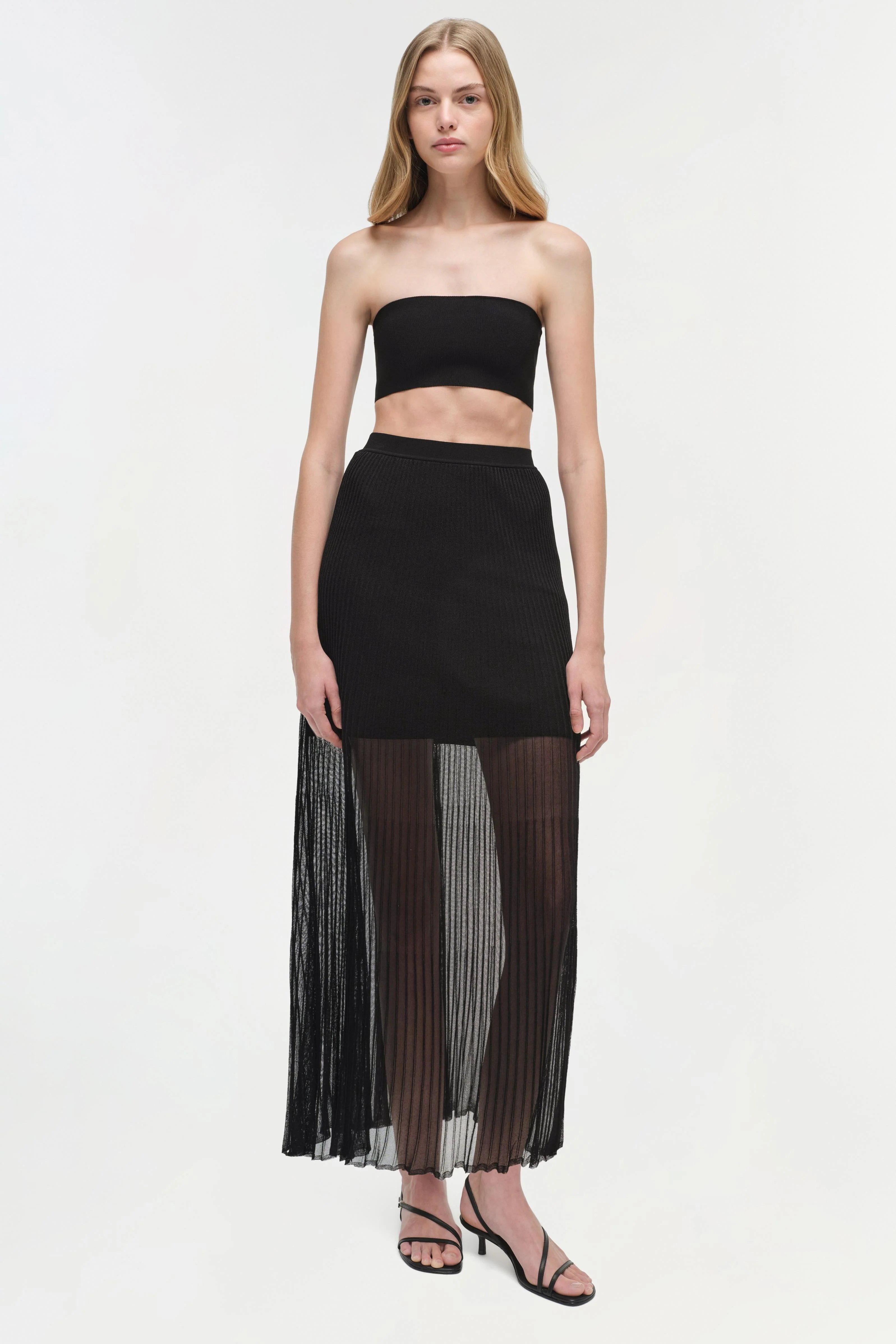 Womens | Falan Compact Knit Bralette | Black - Image 2