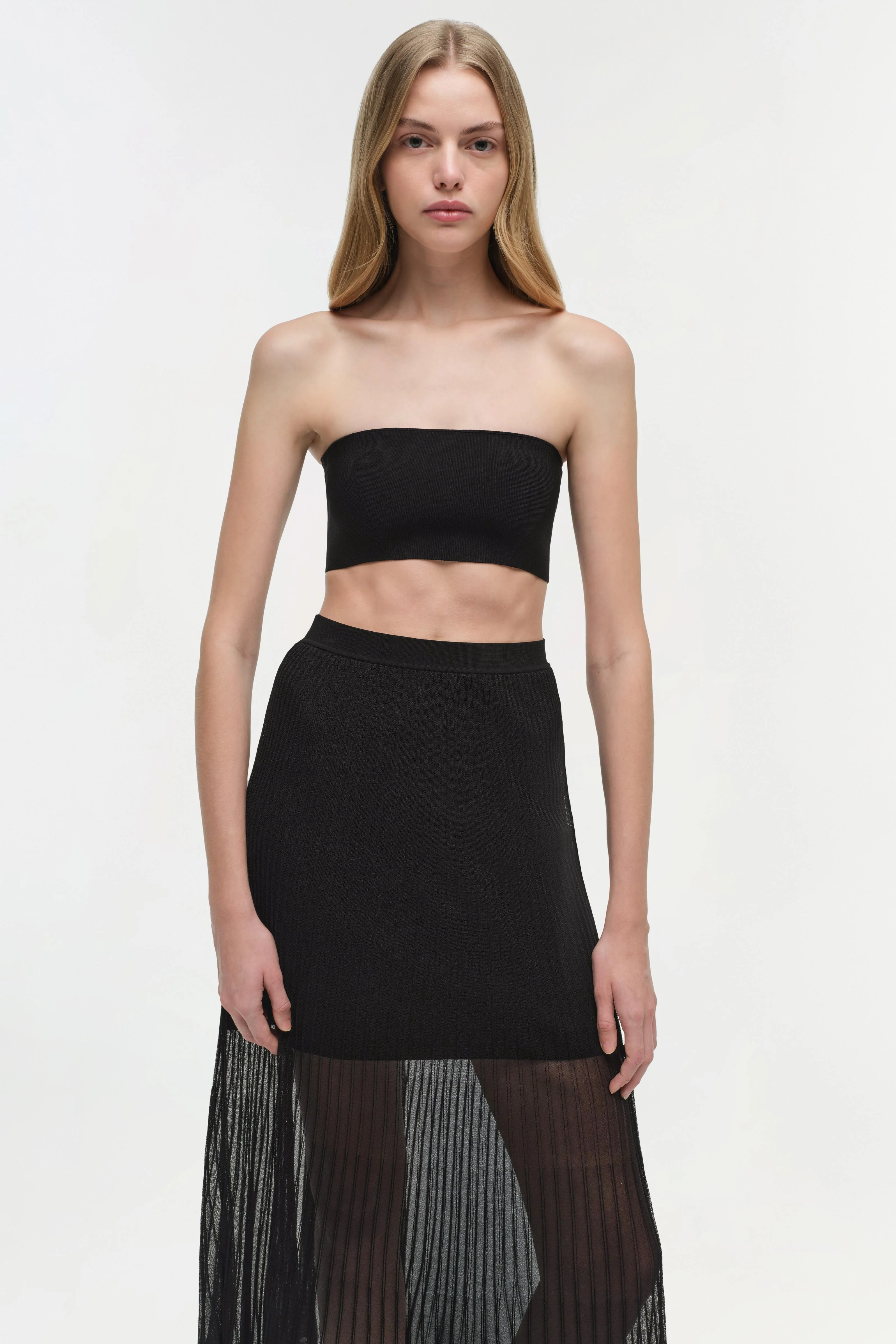 Womens | Falan Compact Knit Bralette | Black - Image 3