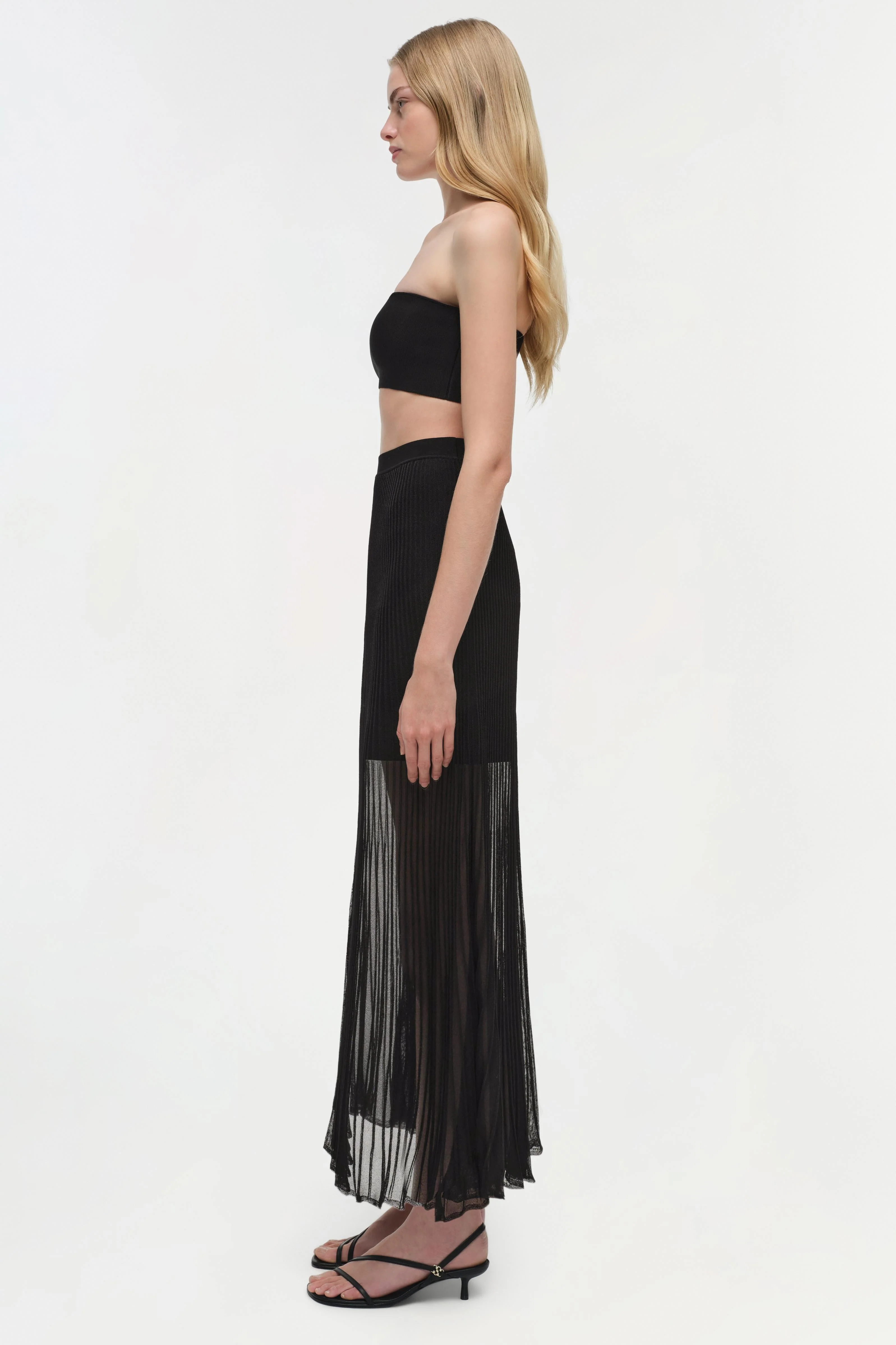 Womens | Falan Compact Knit Bralette | Black - Image 4