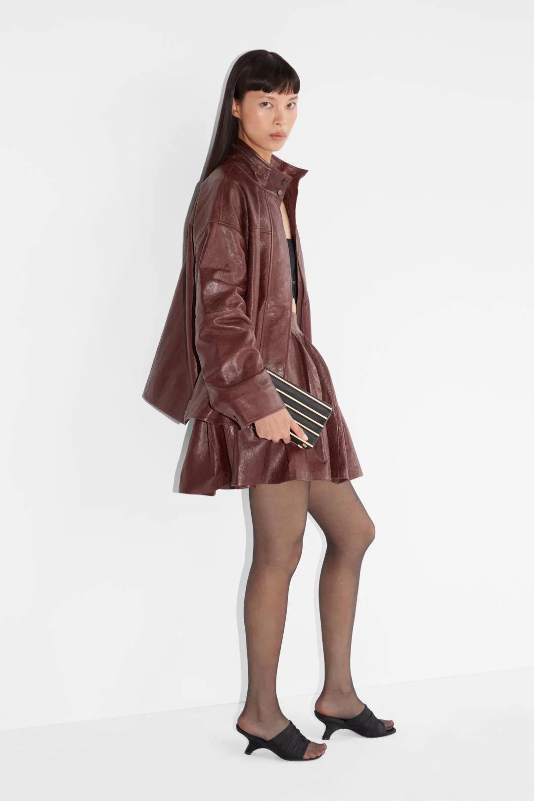 Womens | Hartley Leather Jacket | Mahogany - Image 2