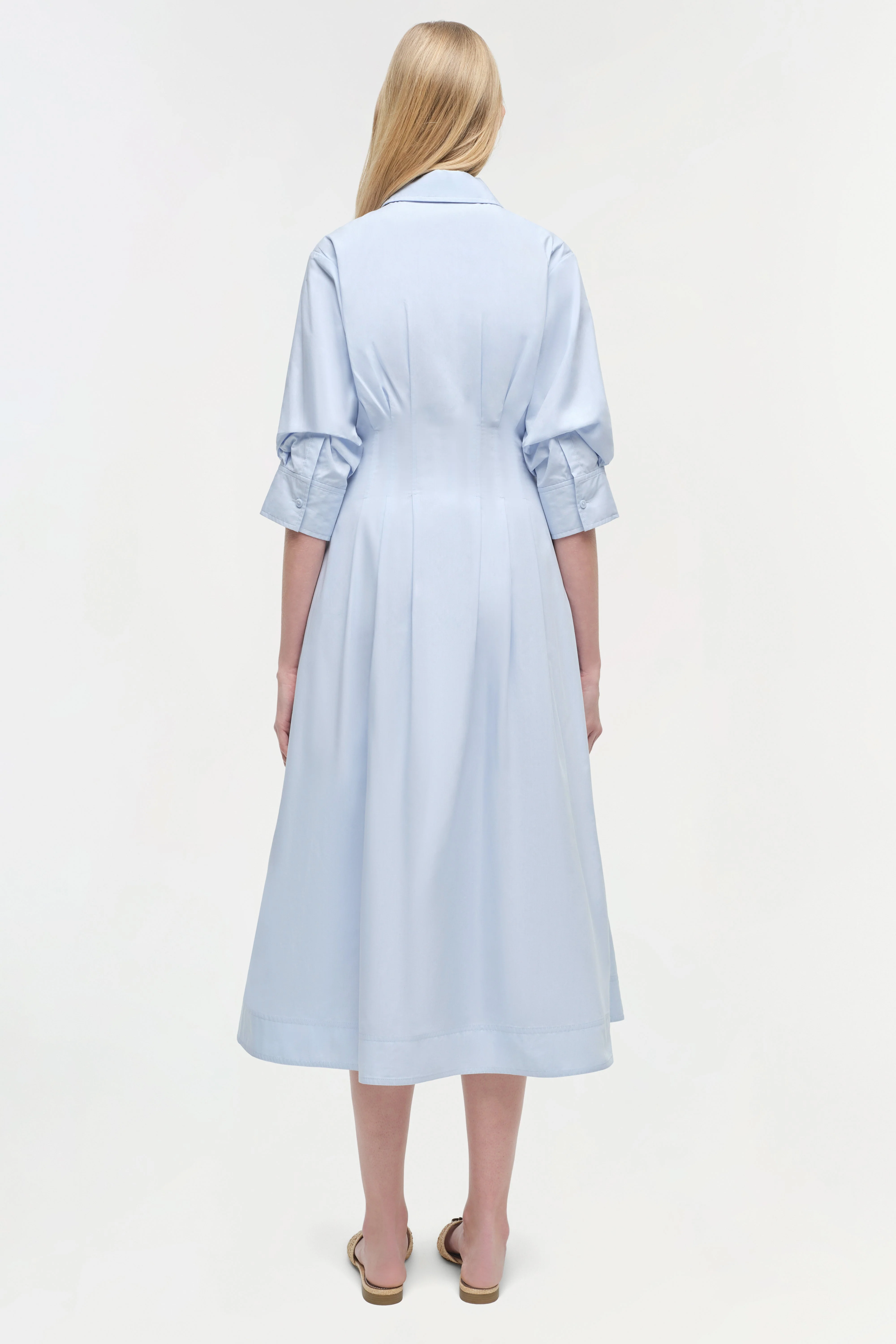 Womens | Jazz Cotton Midi Dress | French Blue - Image 5