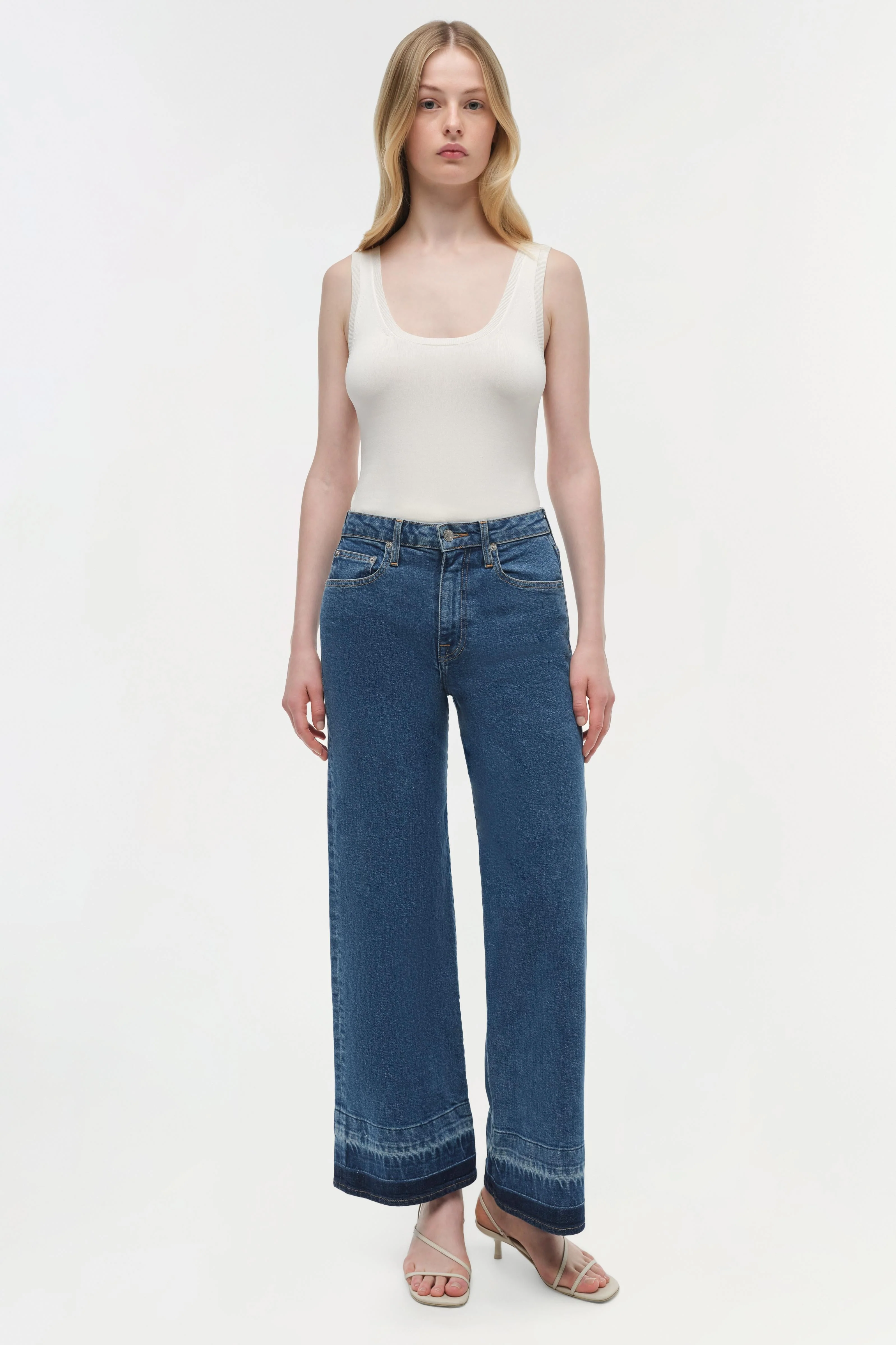 Womens | Jude Wide Crop Jean | Marine - Image 2