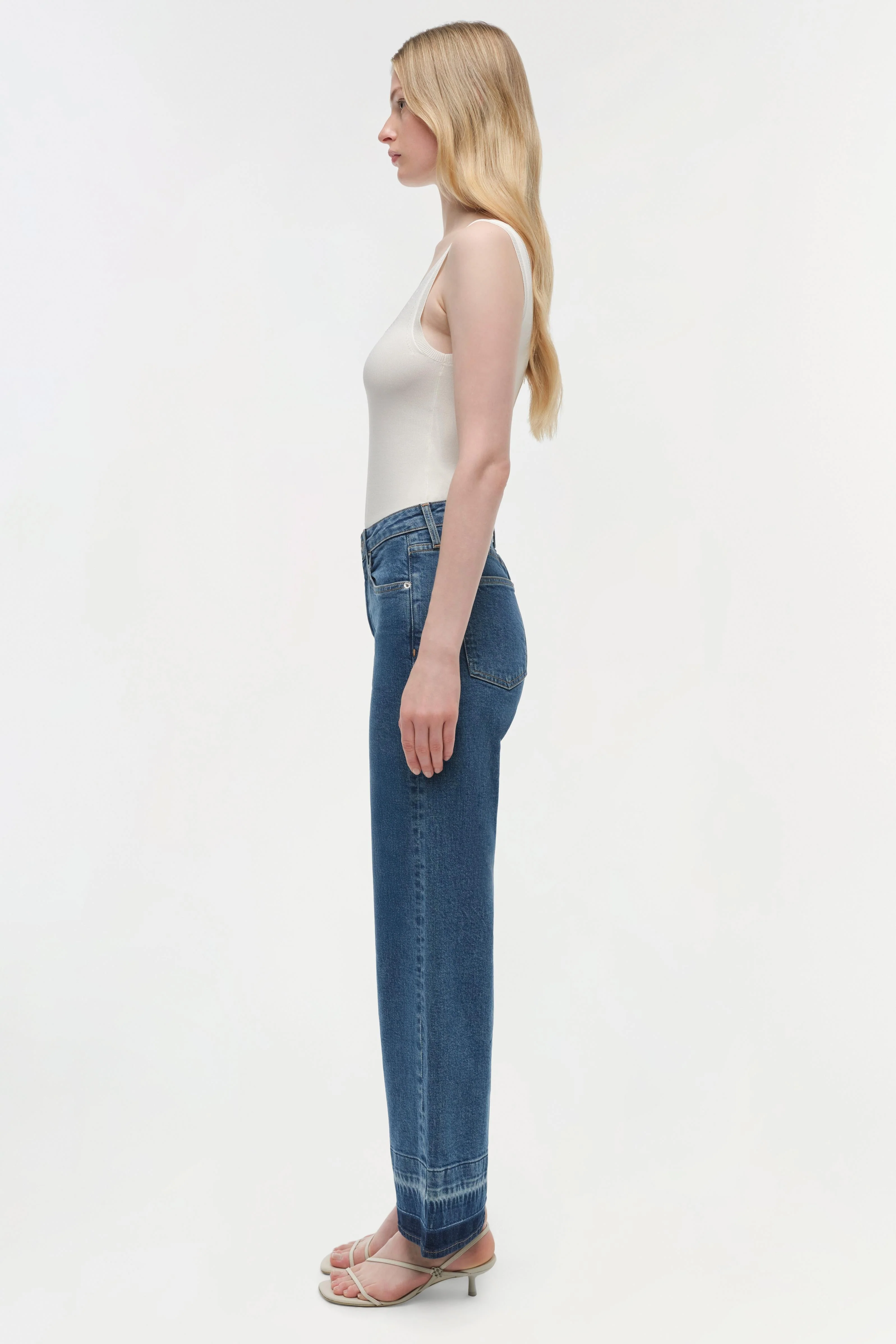 Womens | Jude Wide Crop Jean | Marine - Image 5