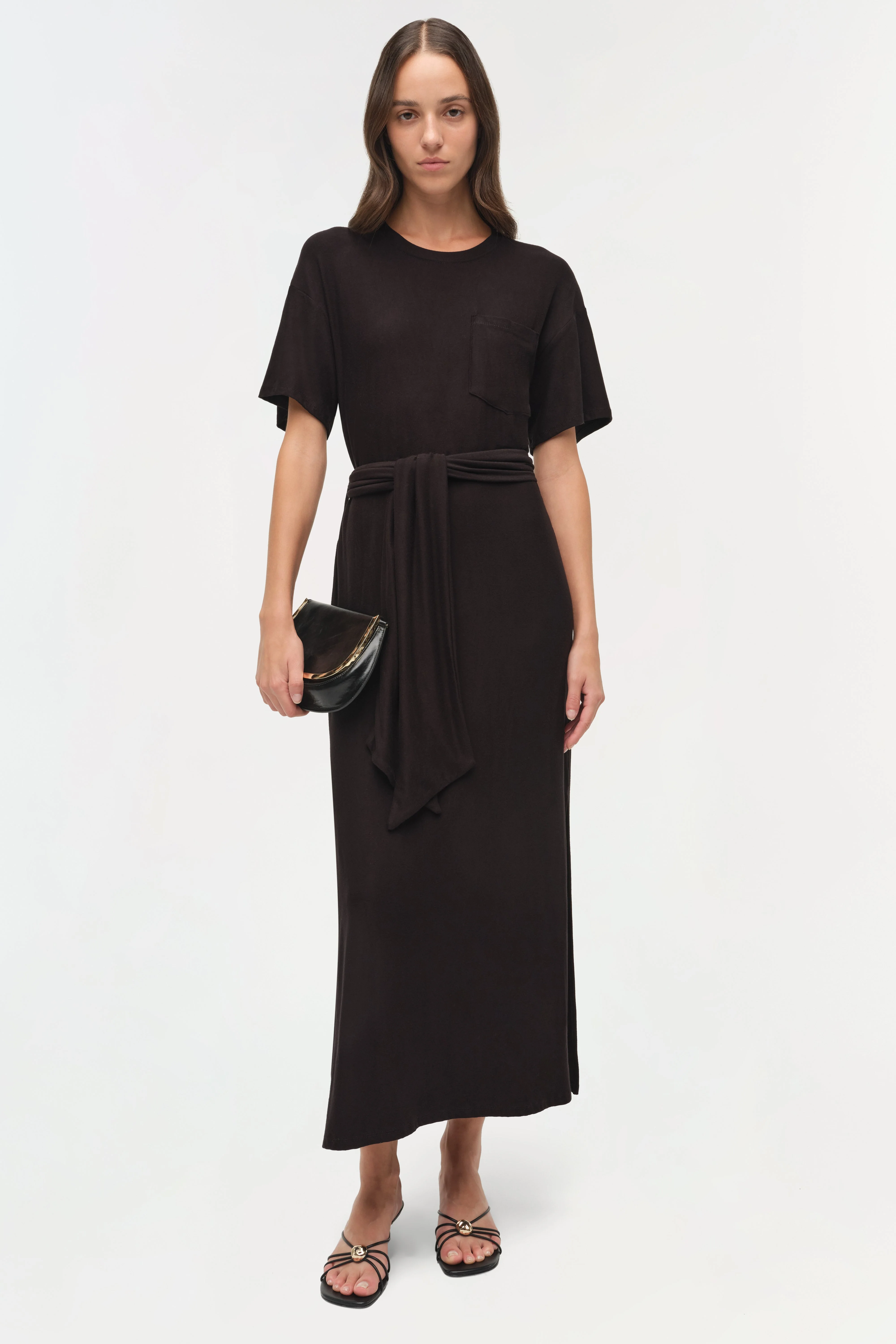 Womens | Kassie Jersey T-Shirt Dress | Black - Image 2