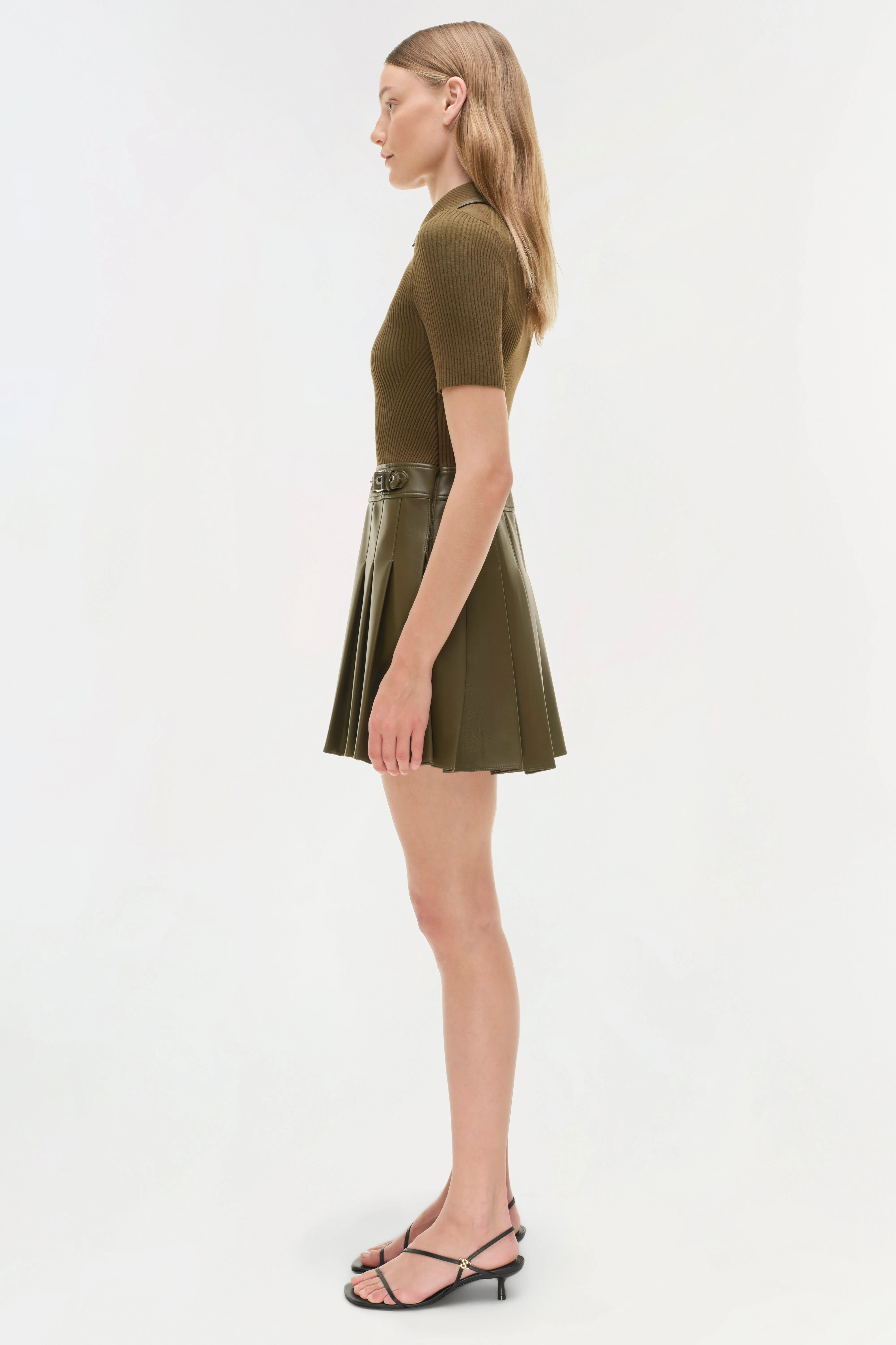Womens | Linnie Knit Combo Mini Dress | Alligator - Image 4