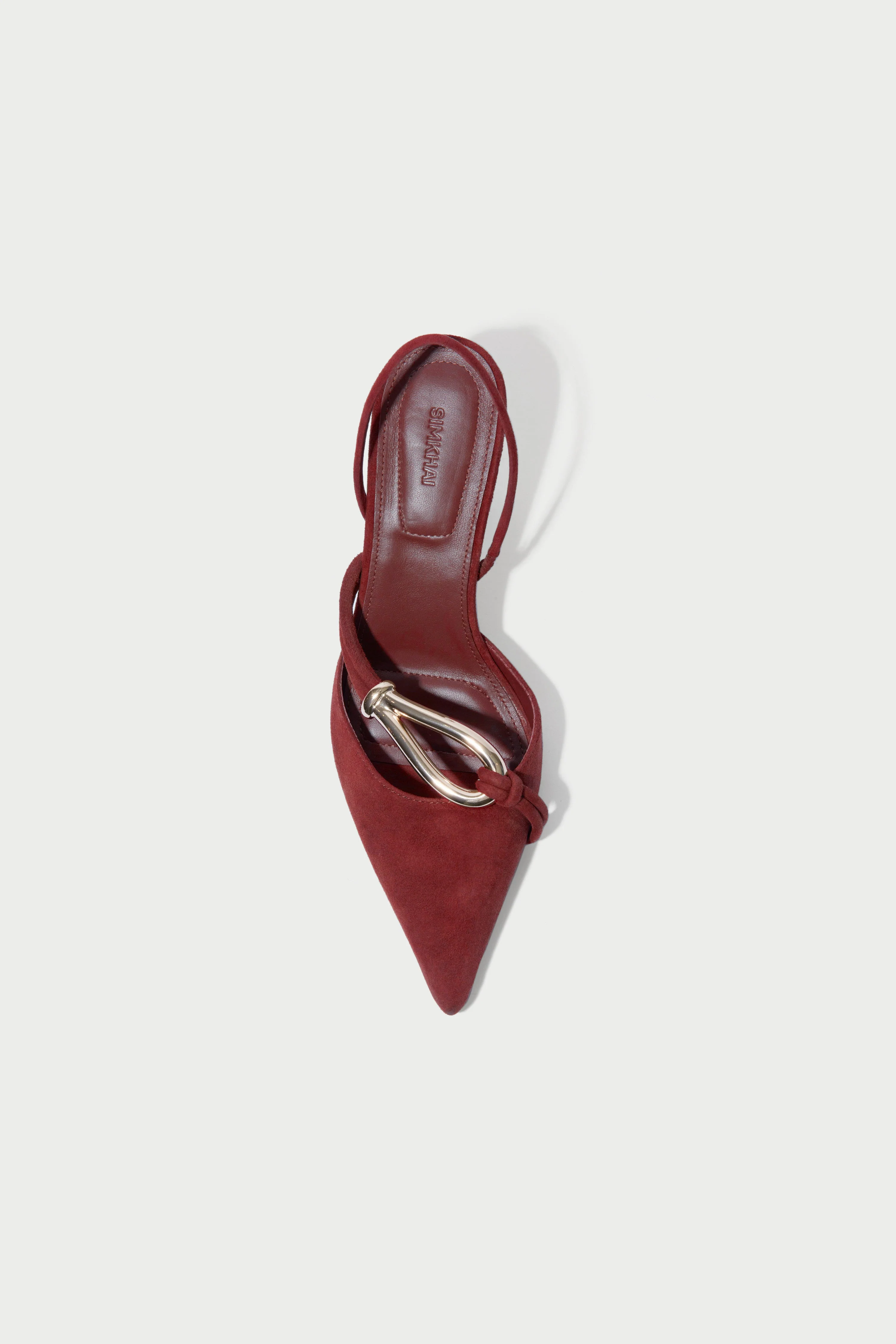 Womens | Love Knot Suede Slingback | Cranberry Gold - Image 4