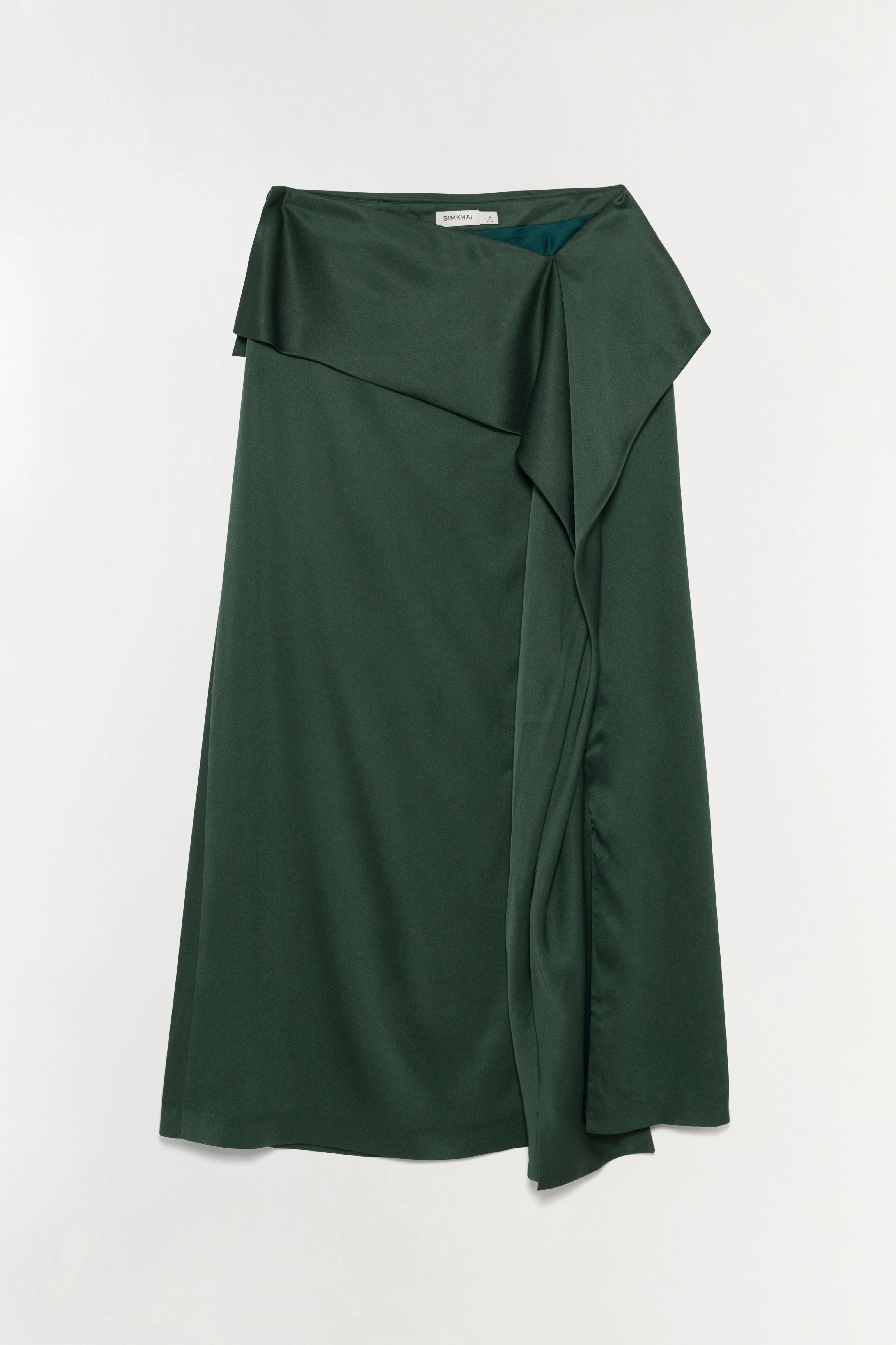 Womens | Maria Satin Midi Skirt | Cypress