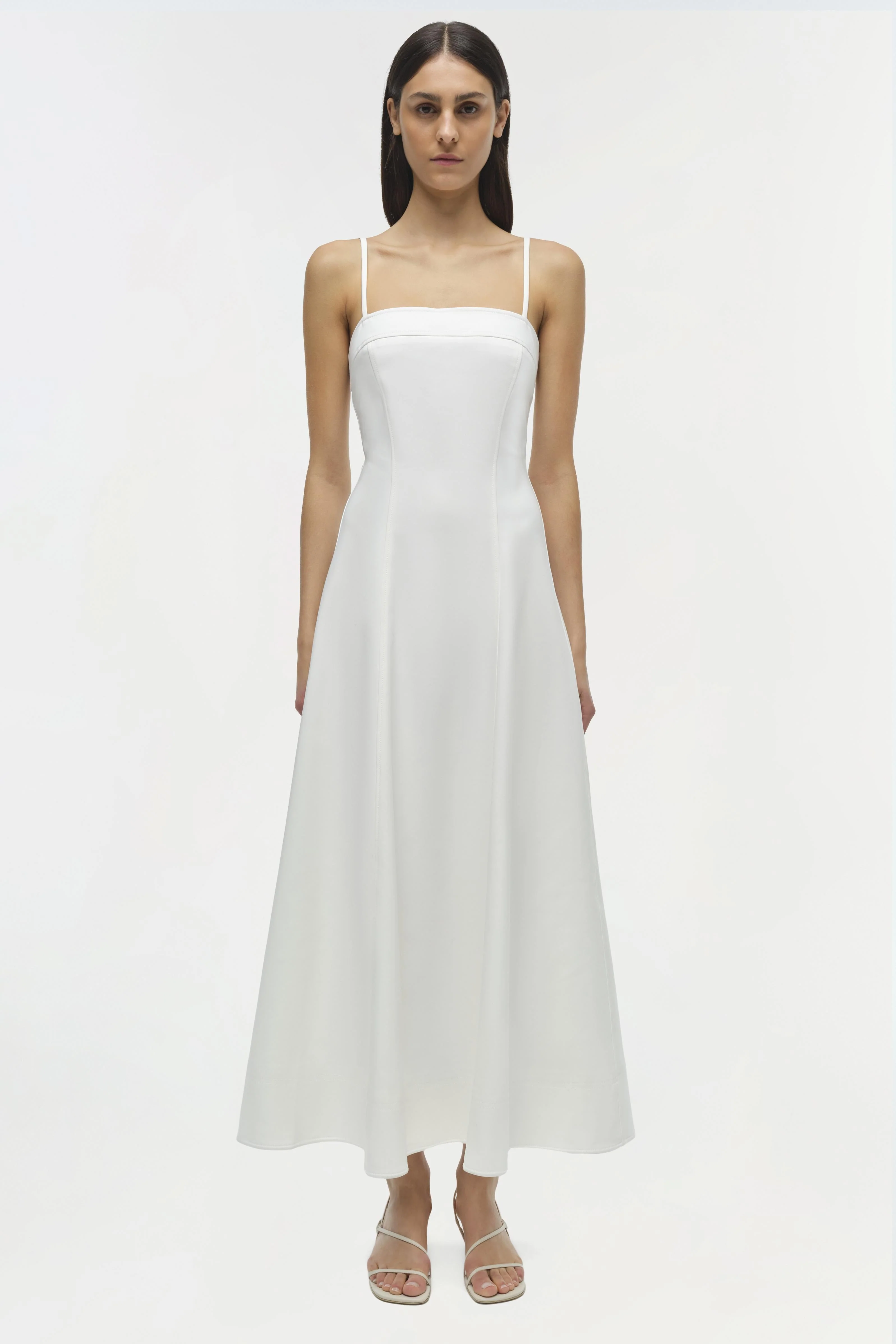 Womens | Marisol Cotton Midi Dress | White - Image 5