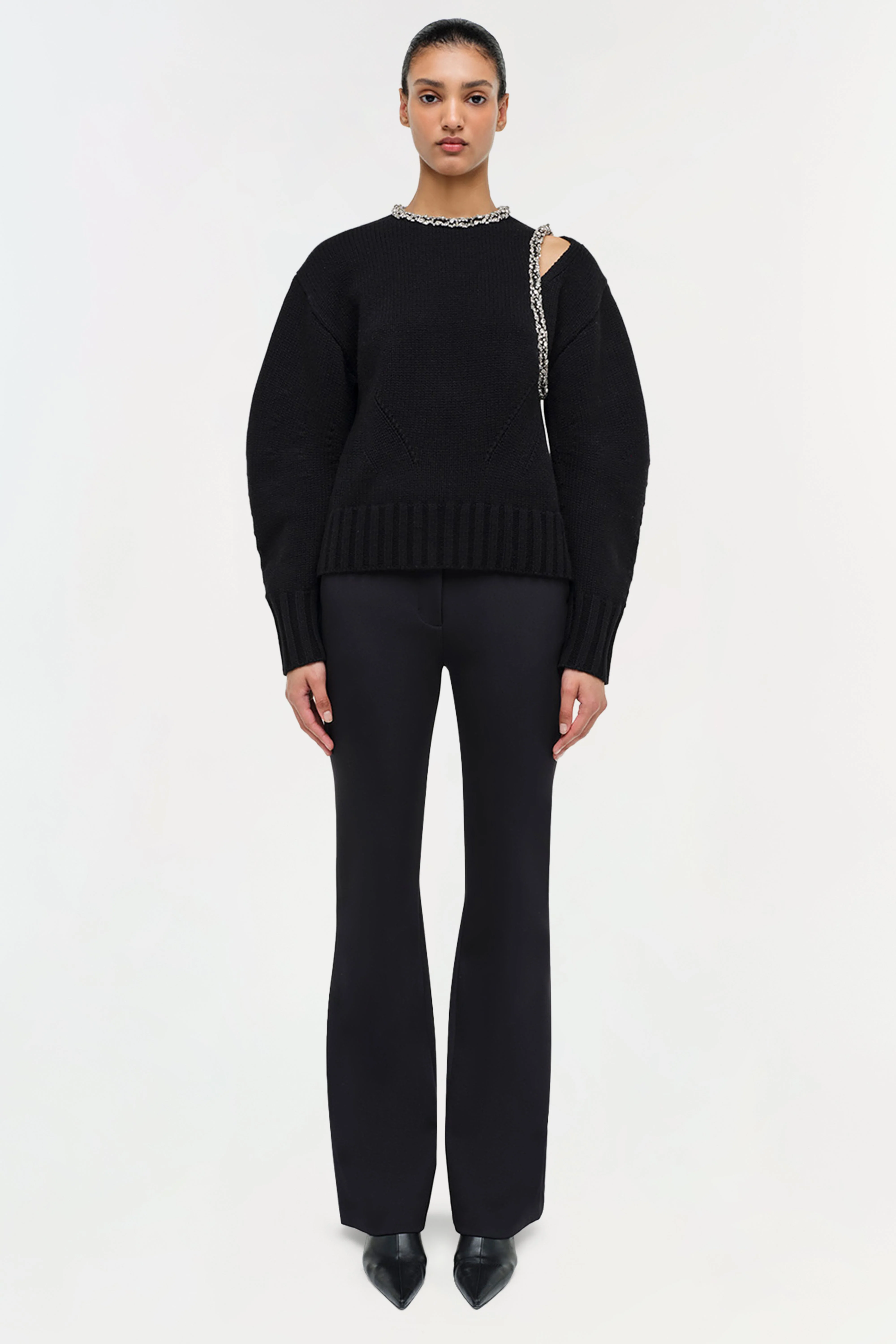 Womens | Monroe Embellished Pullover | Black - Image 2