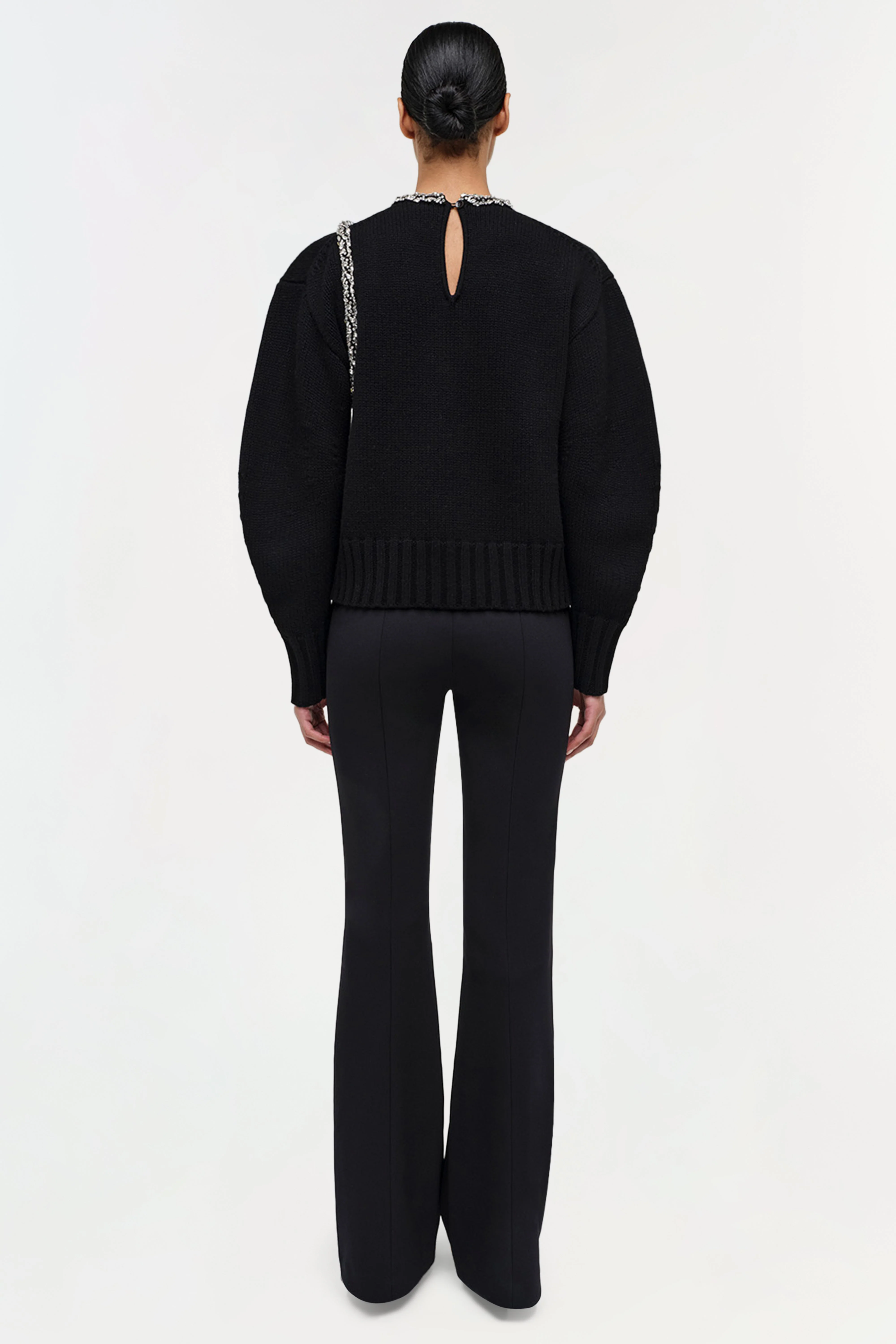 Womens | Monroe Embellished Pullover | Black - Image 5