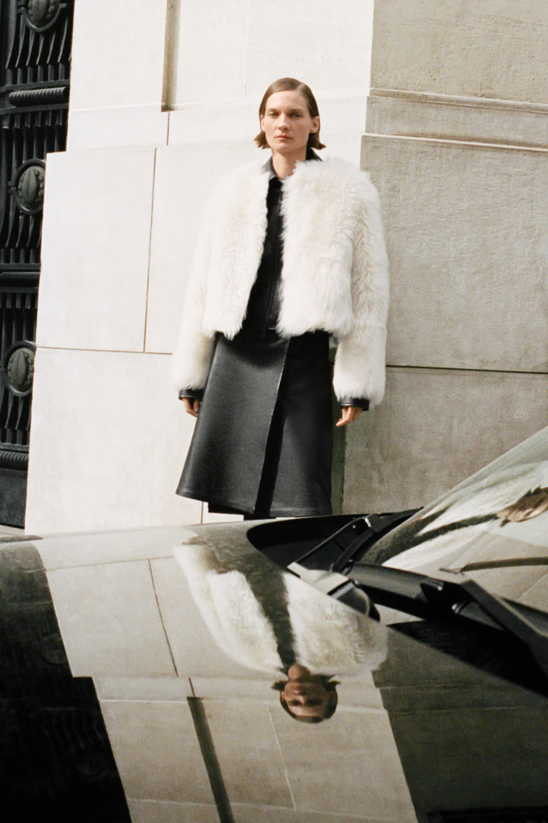 Womens | Natasha Shearling Jacket | Ivory - Image 2