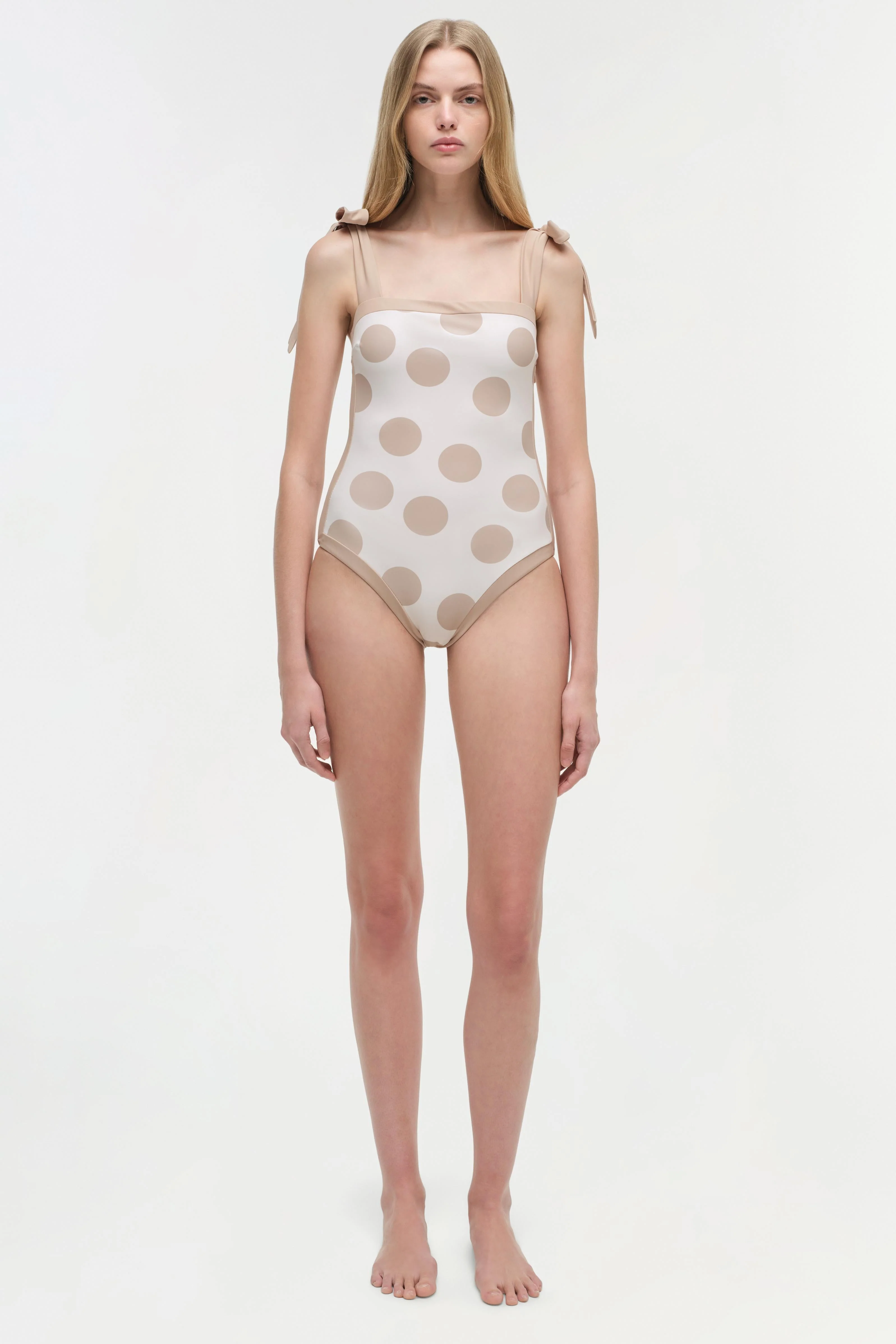 Womens | Piper One Piece | Sand Polka Dot - Image 2