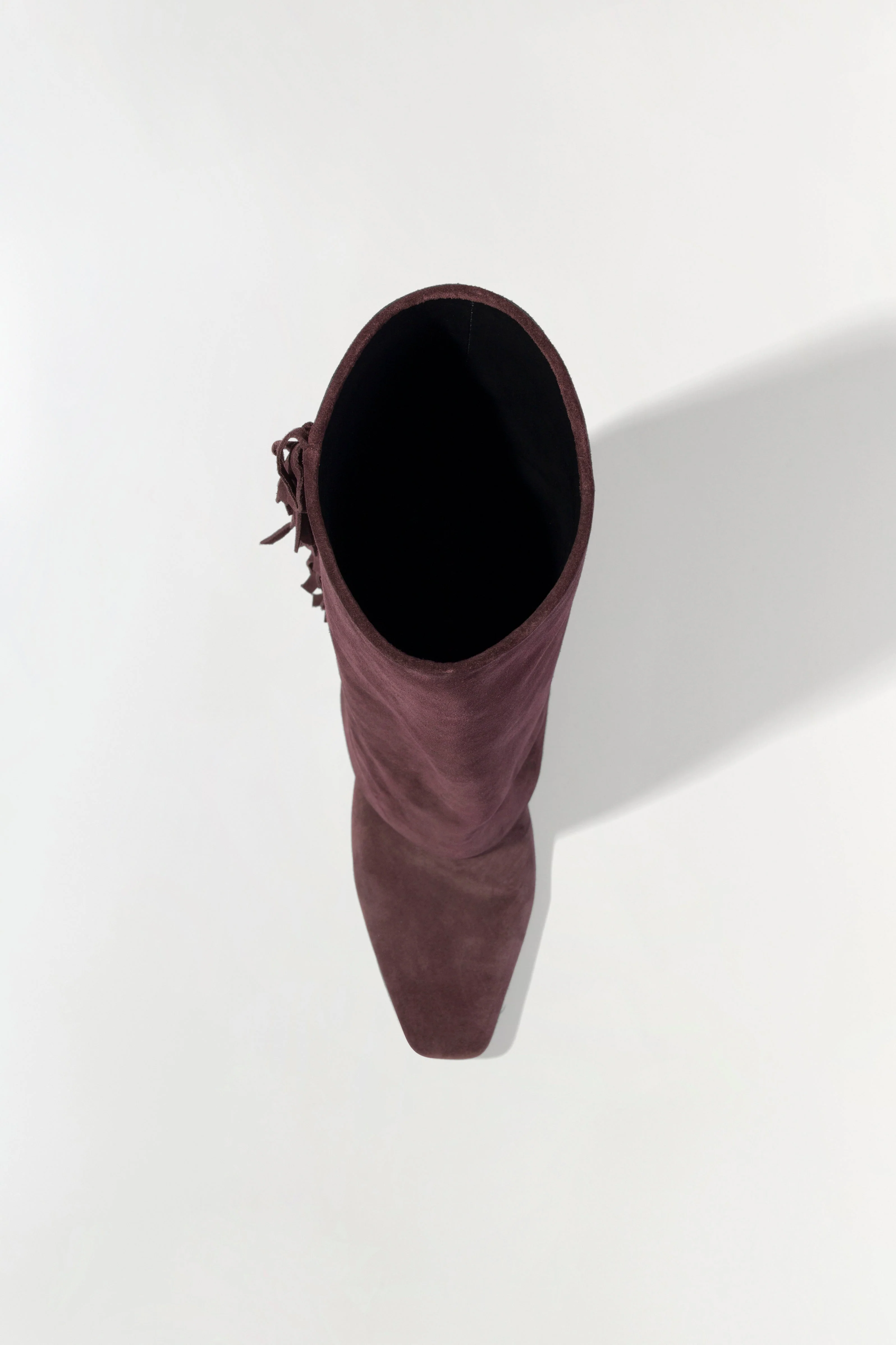 Womens | Quinn Suede Fringe Boot | Cacao - Image 4