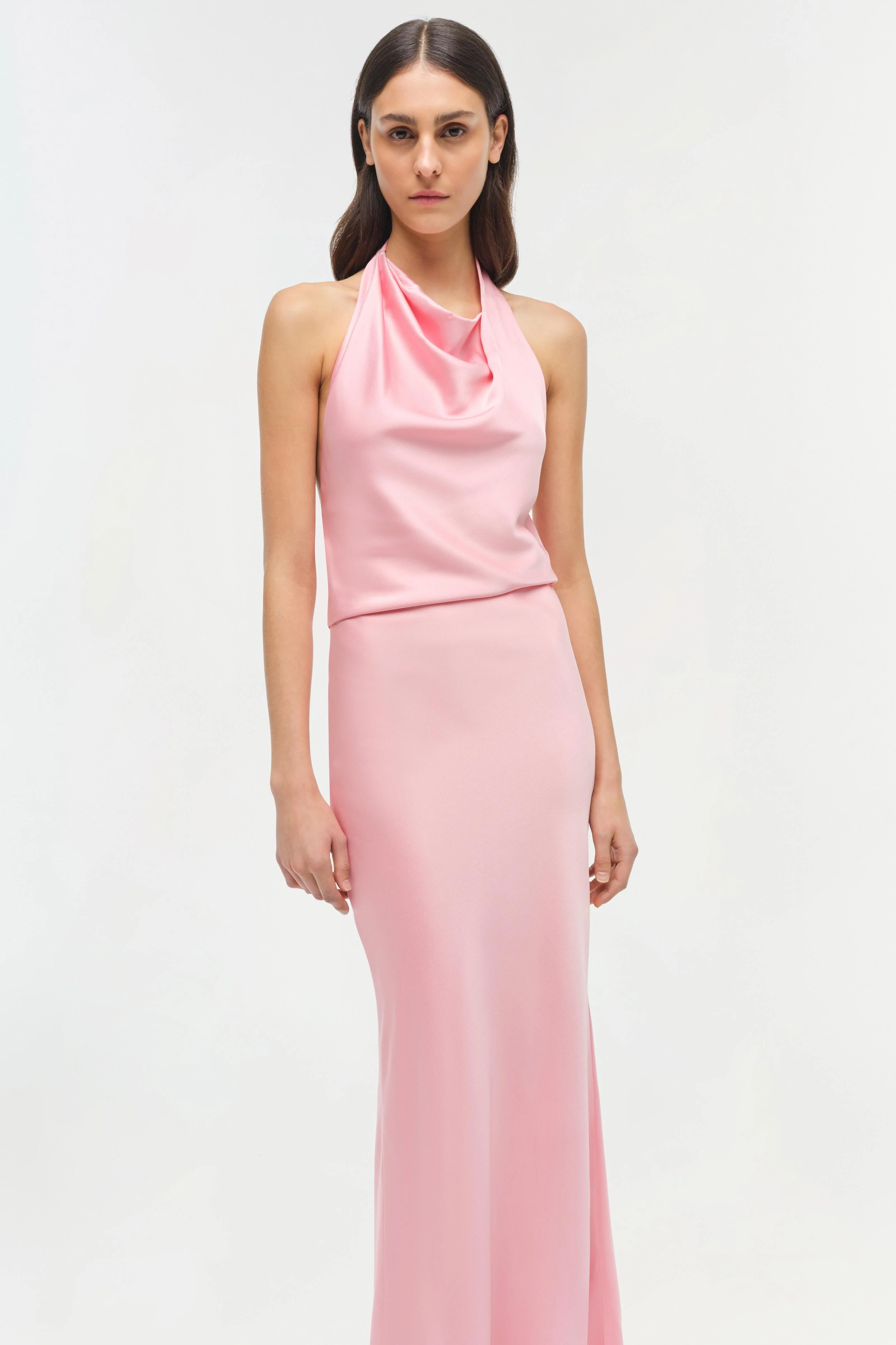 Womens | Reannon Satin Gown | Dusty Rose - Image 3