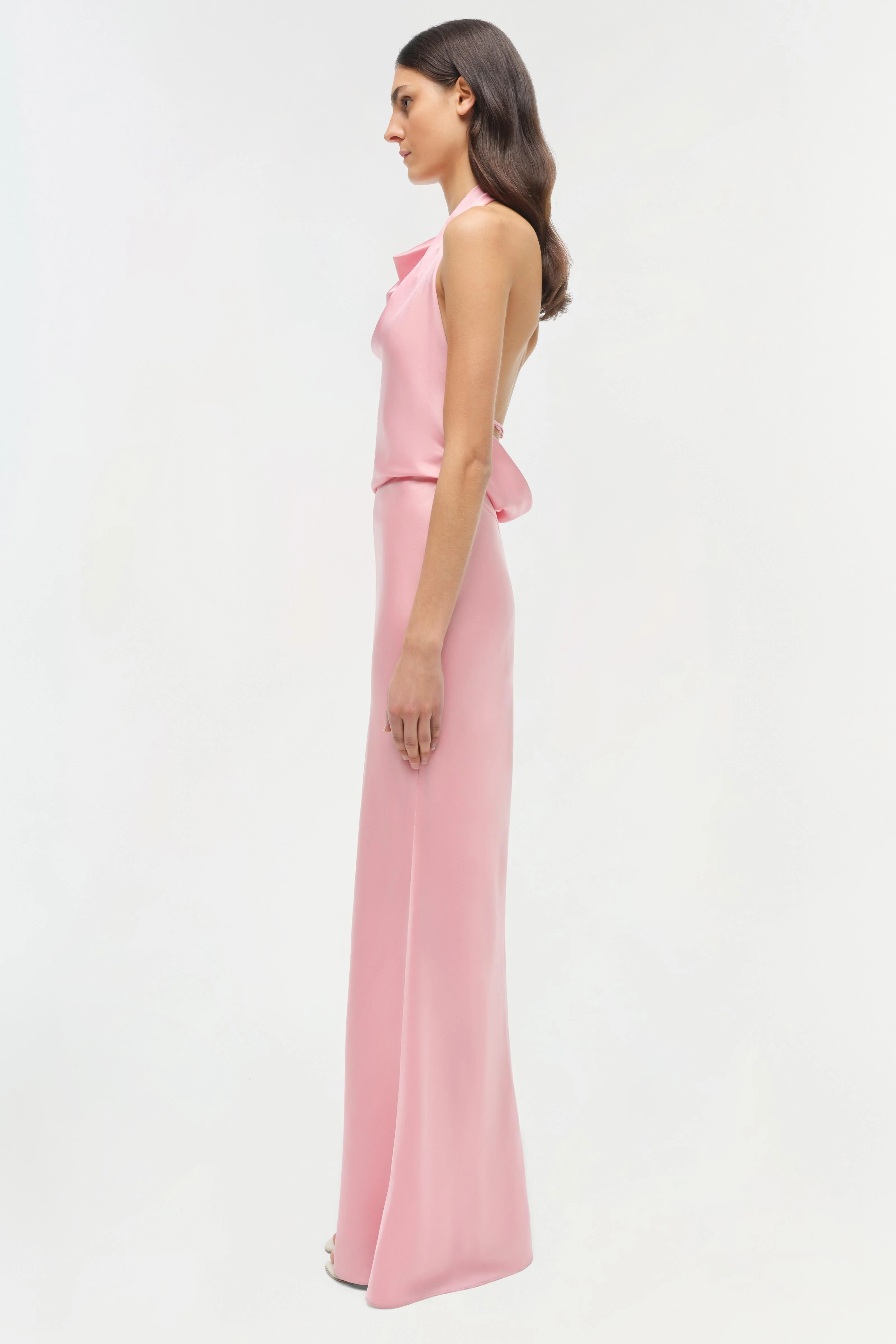 Womens | Reannon Satin Gown | Dusty Rose - Image 4