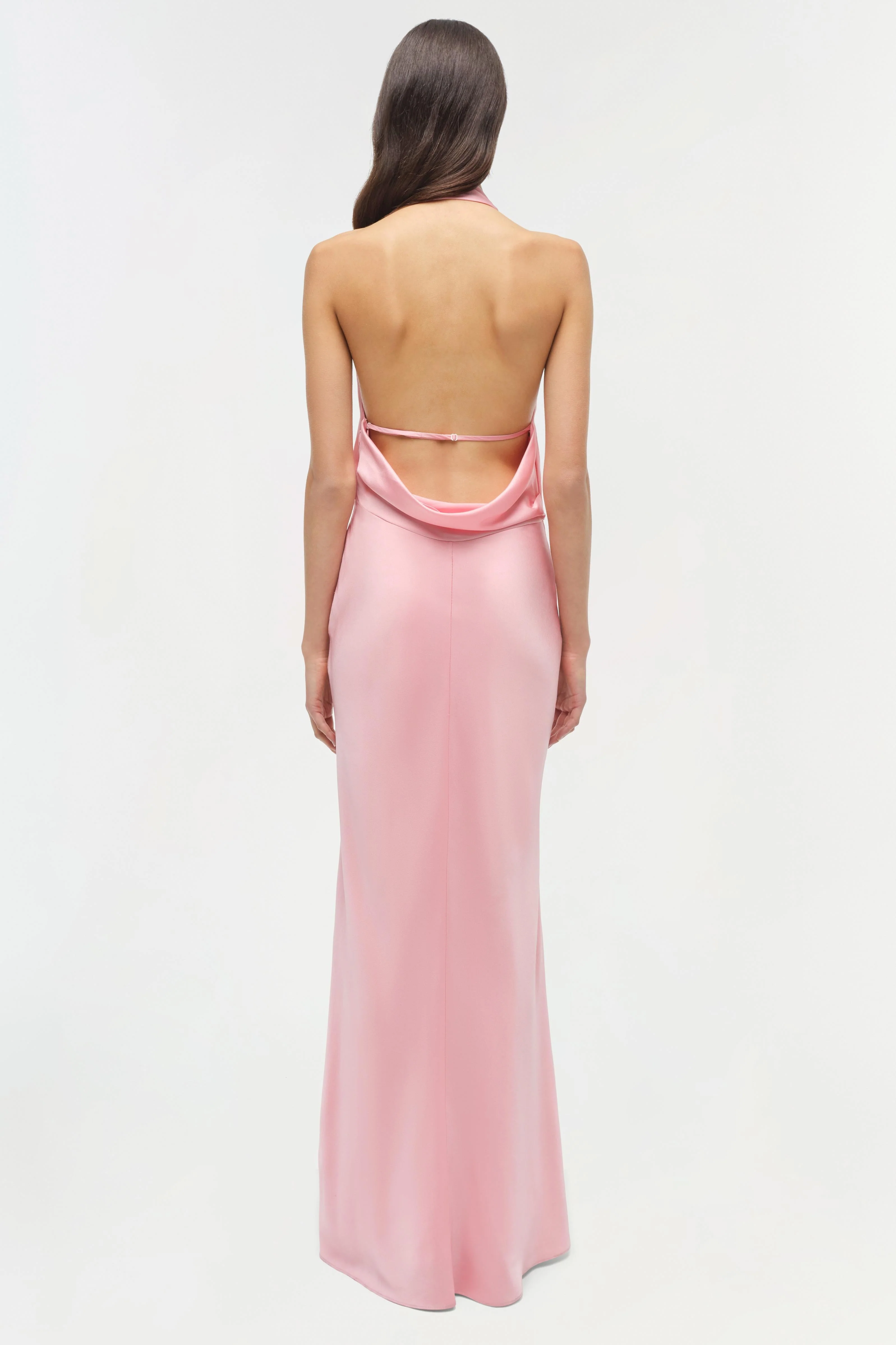 Womens | Reannon Satin Gown | Dusty Rose - Image 5
