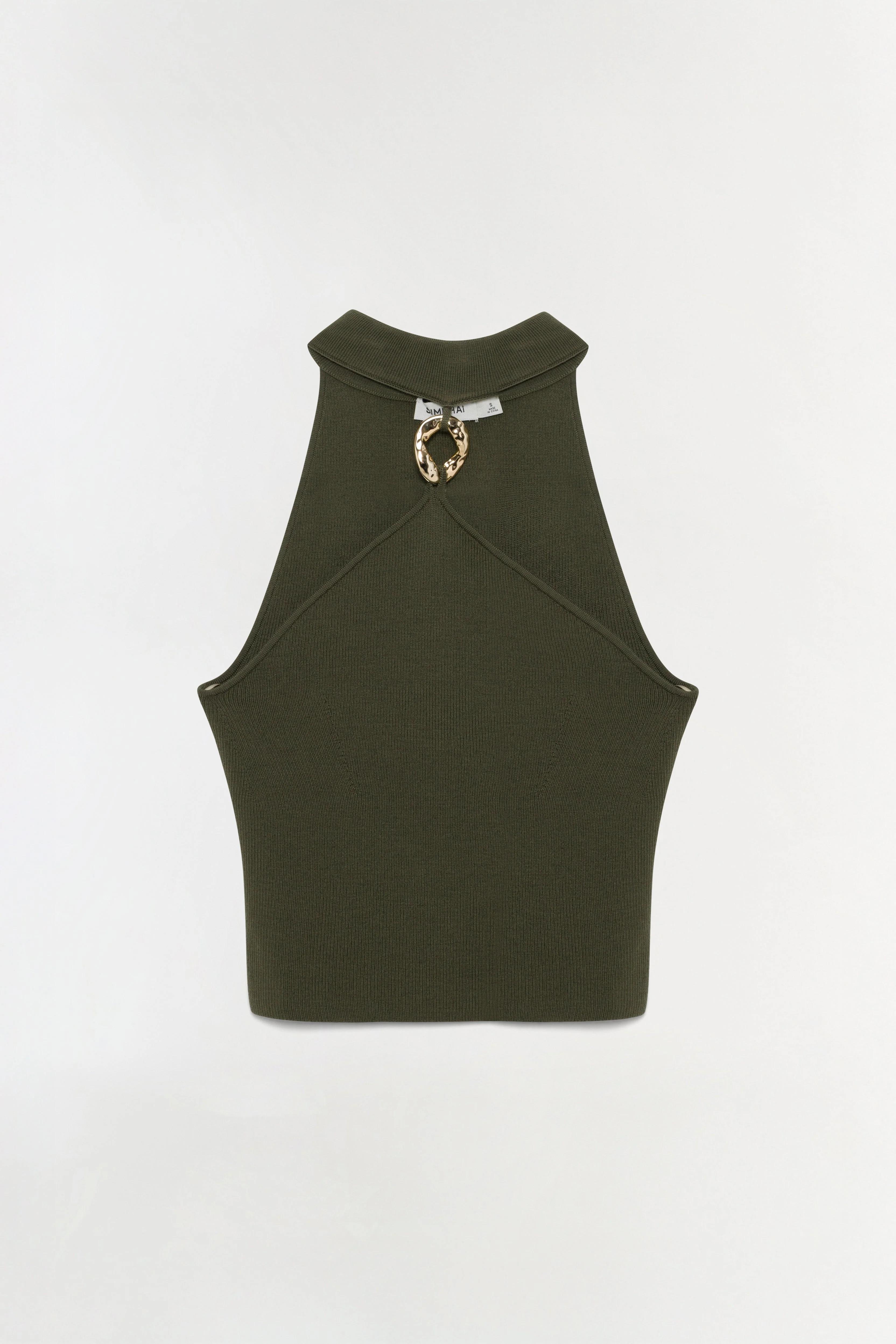 Womens | Renlen Wool Halter Top | Fern