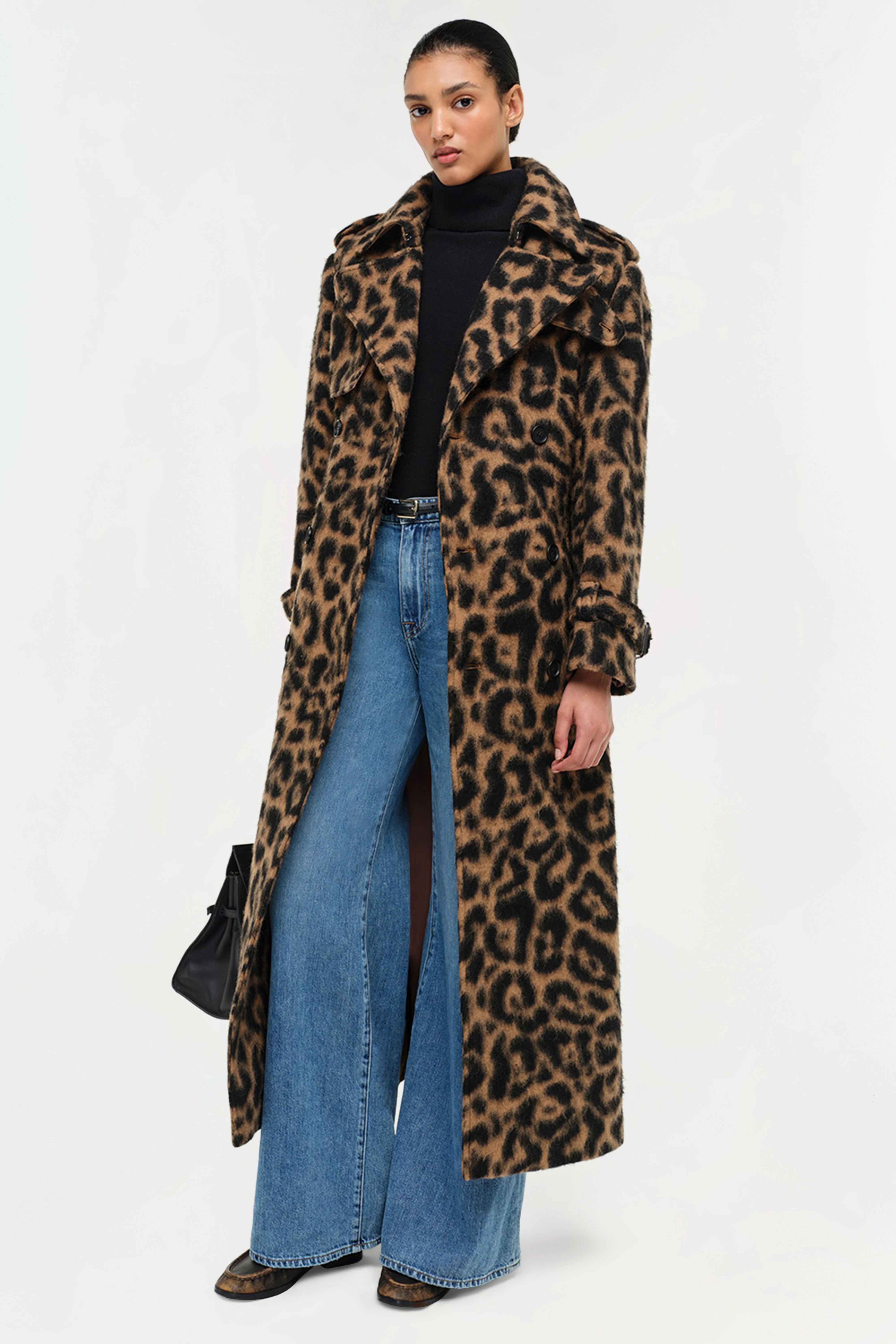 Womens | Rumi Wool Overcoat | Leopard - Image 2