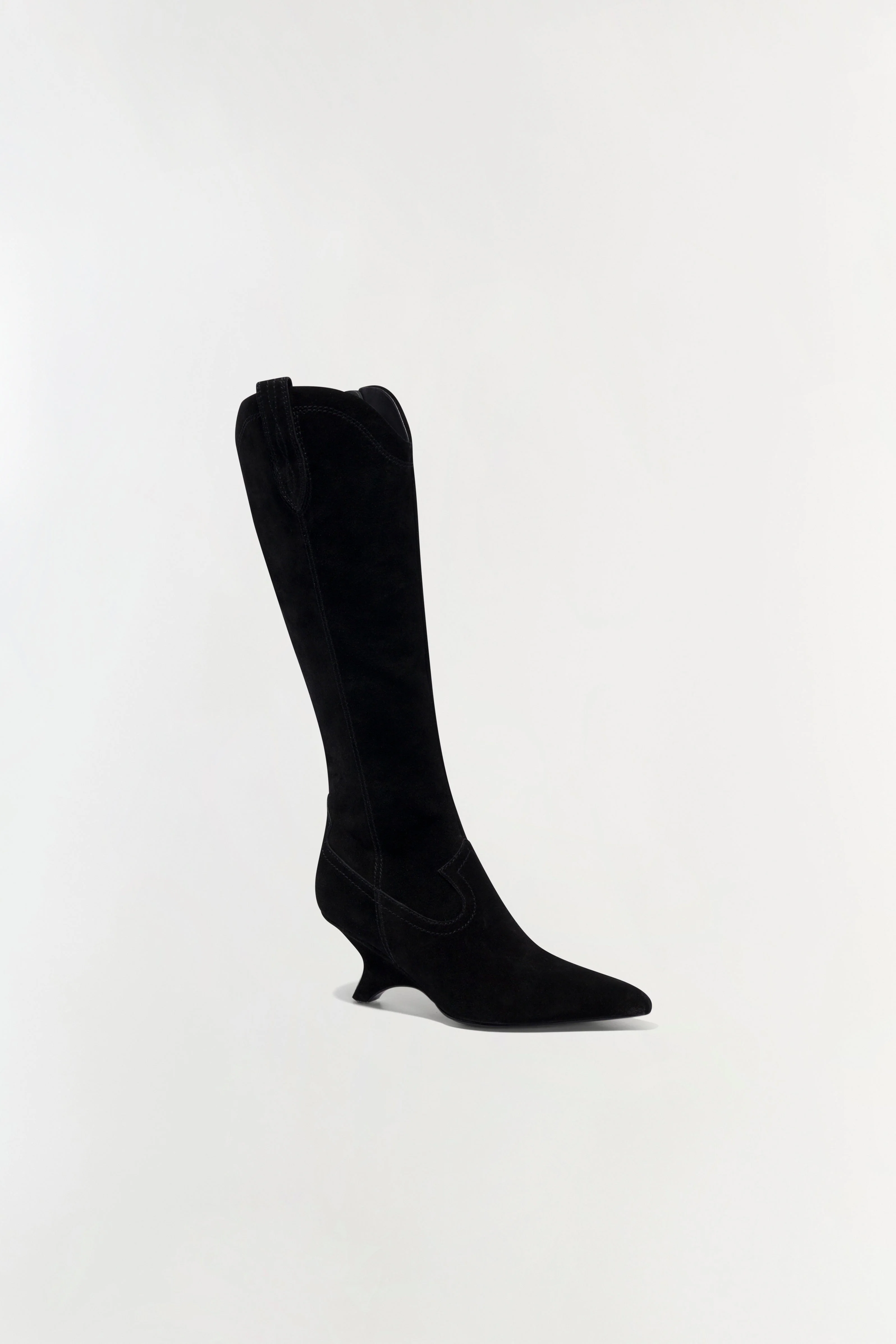 Womens | Shadow Suede Knee High Boot | Black - Image 2