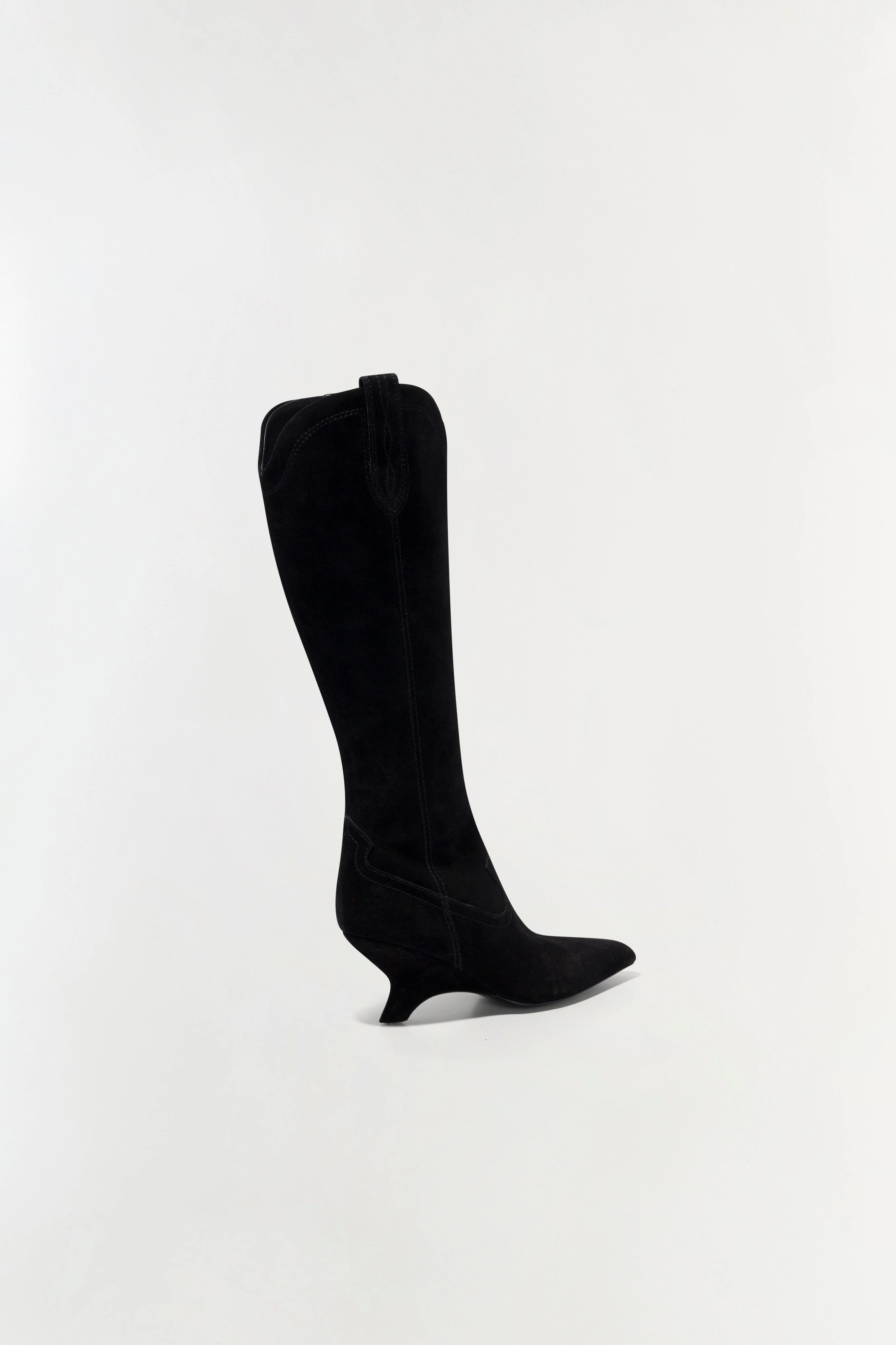 Womens | Shadow Suede Knee High Boot | Black - Image 3