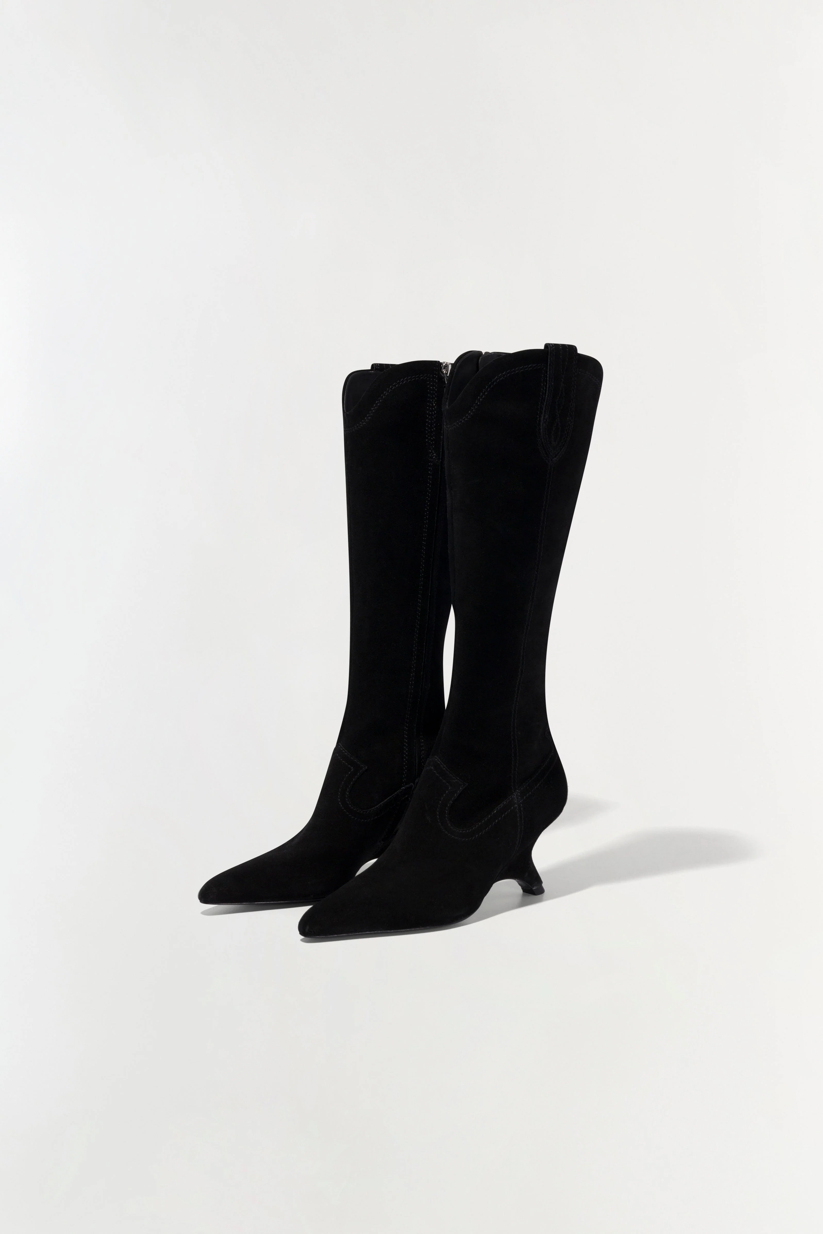 Womens | Shadow Suede Knee High Boot | Black - Image 5