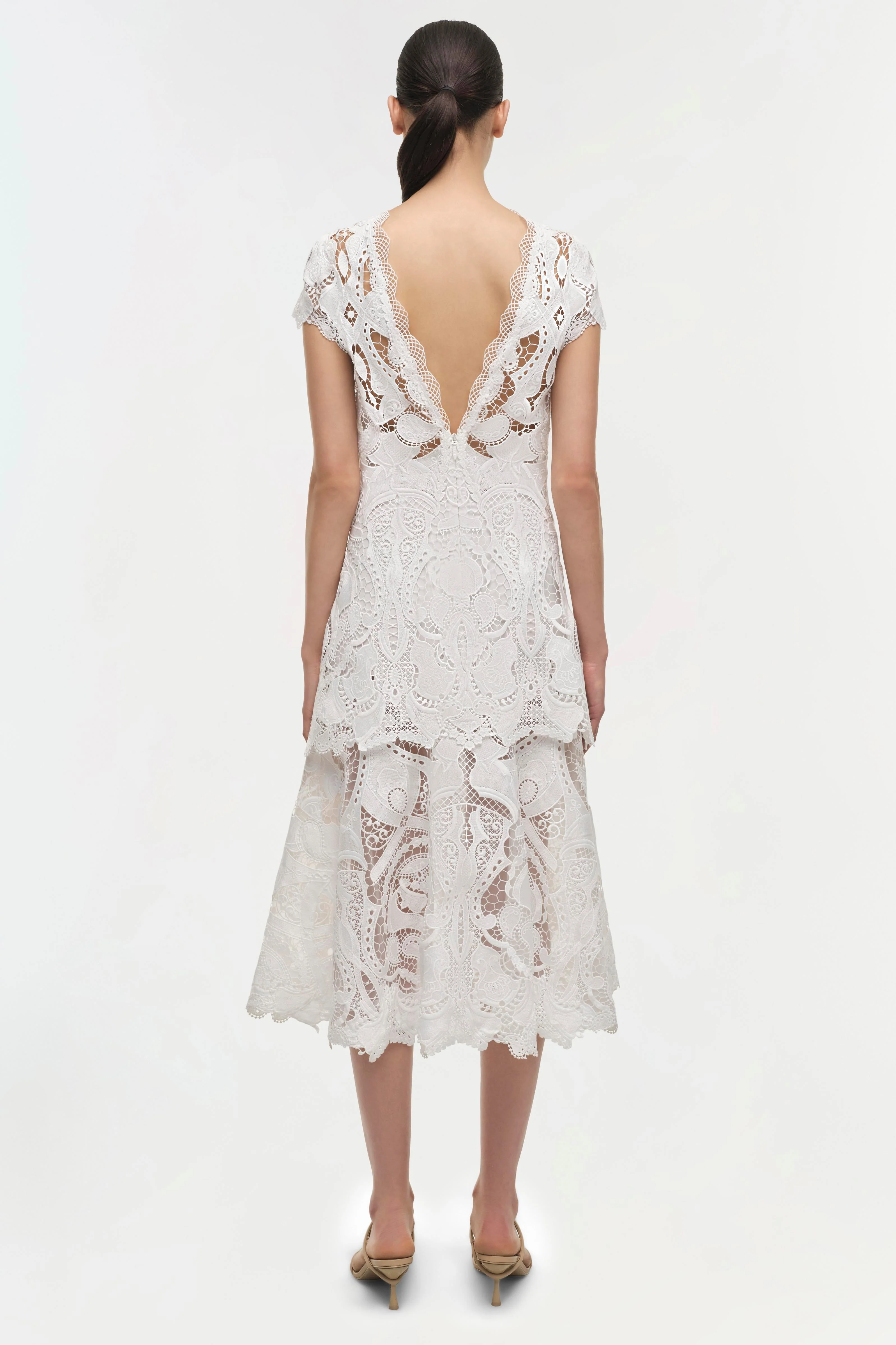 Womens | Signature Laura Lace Dress | White - Image 4