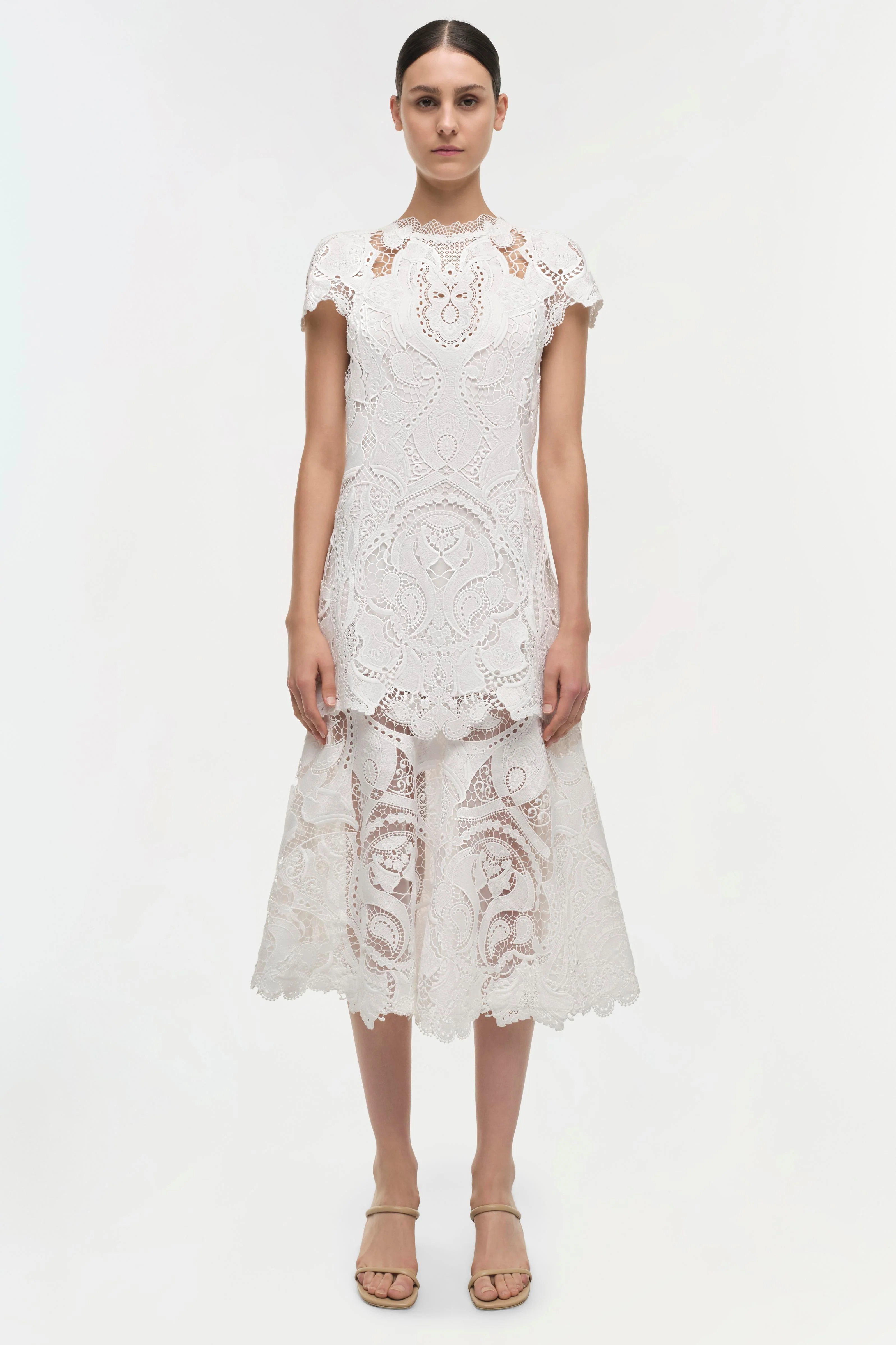 Womens | Signature Laura Lace Dress | White - Image 6