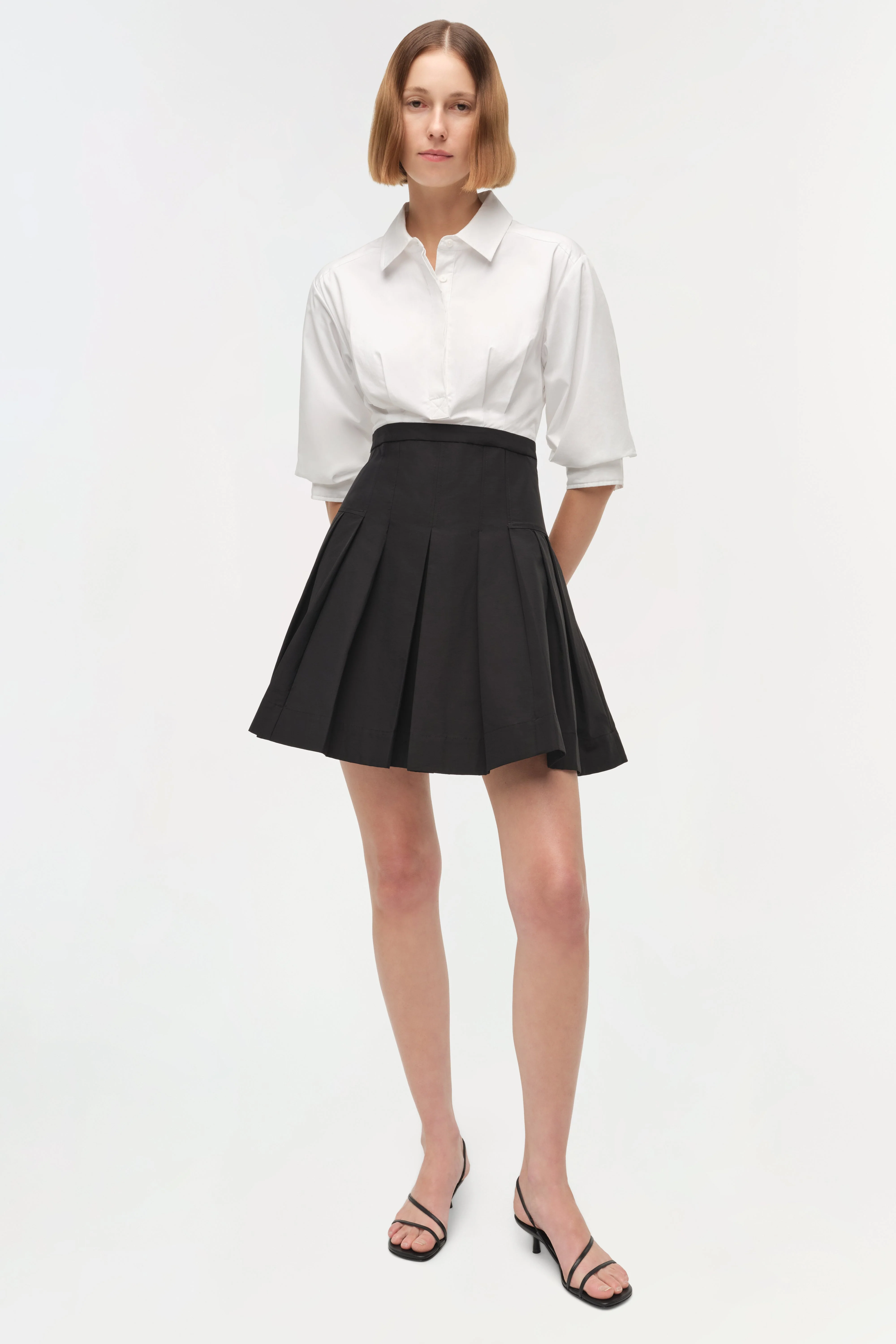 Womens | Sinclair Cotton Mini Dress | White Multi - Image 2