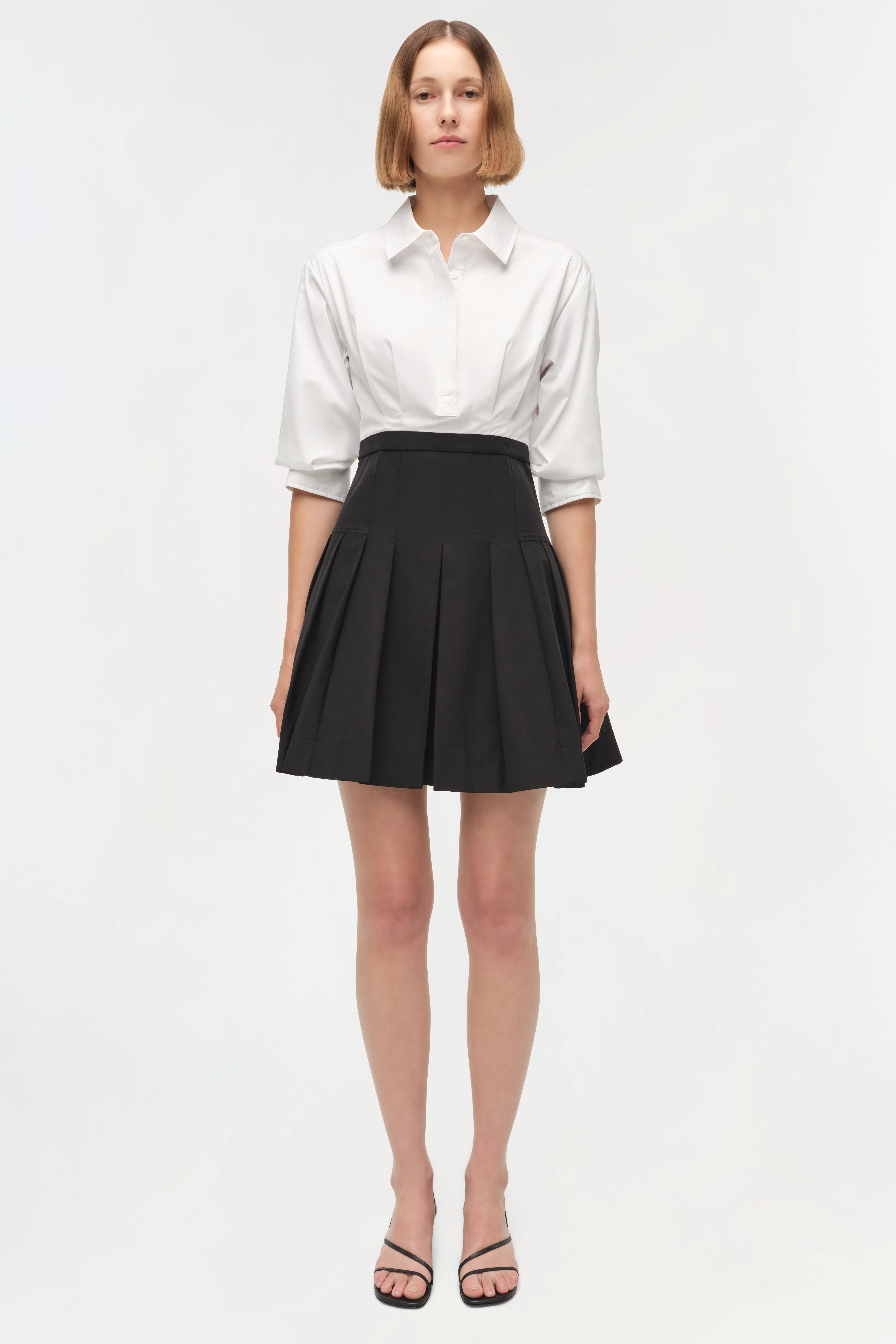 Womens | Sinclair Cotton Mini Dress | White Multi - Image 6