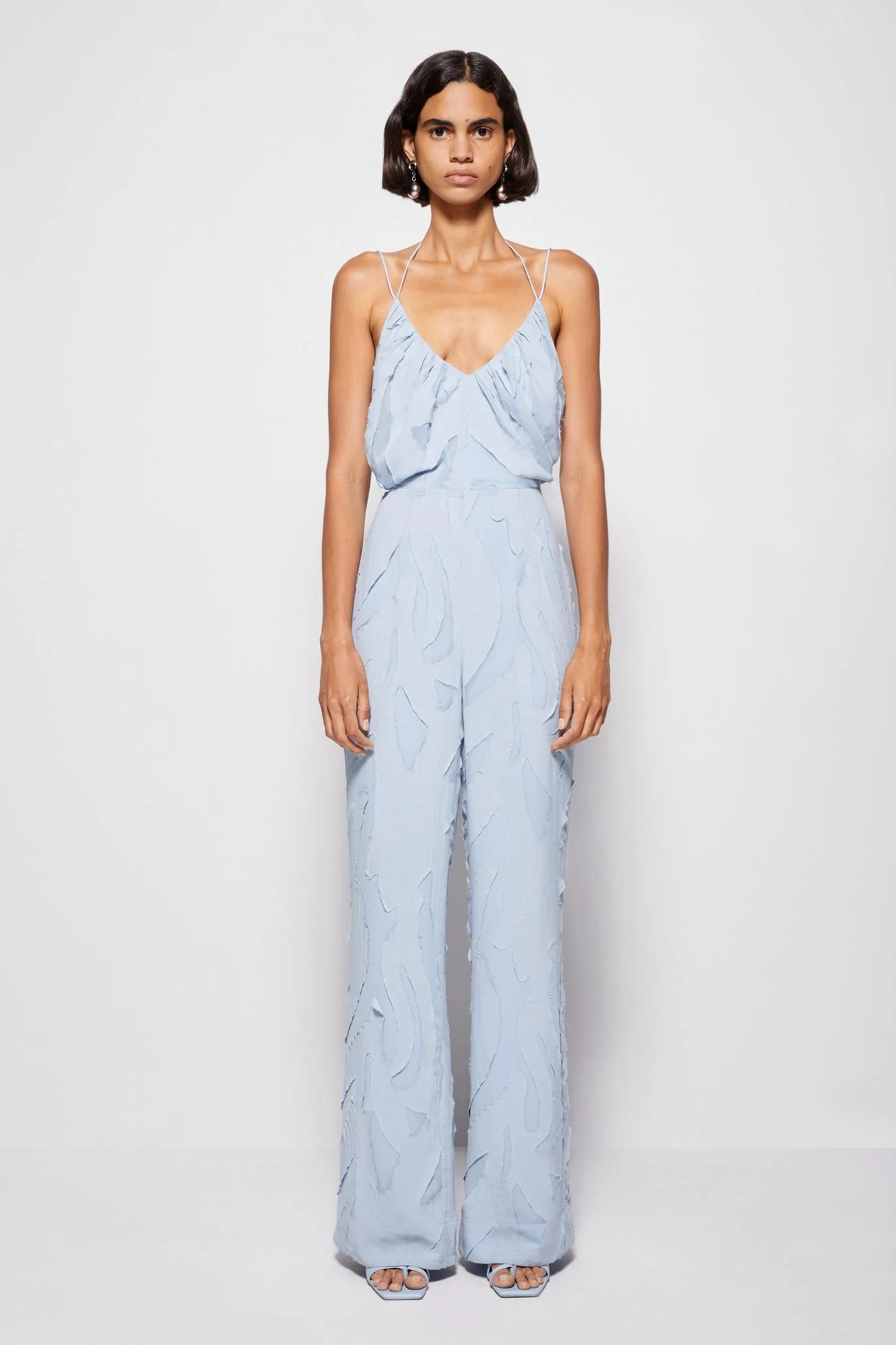 Womens | Sophia Textured Jumpsuit | Cove - Image 4