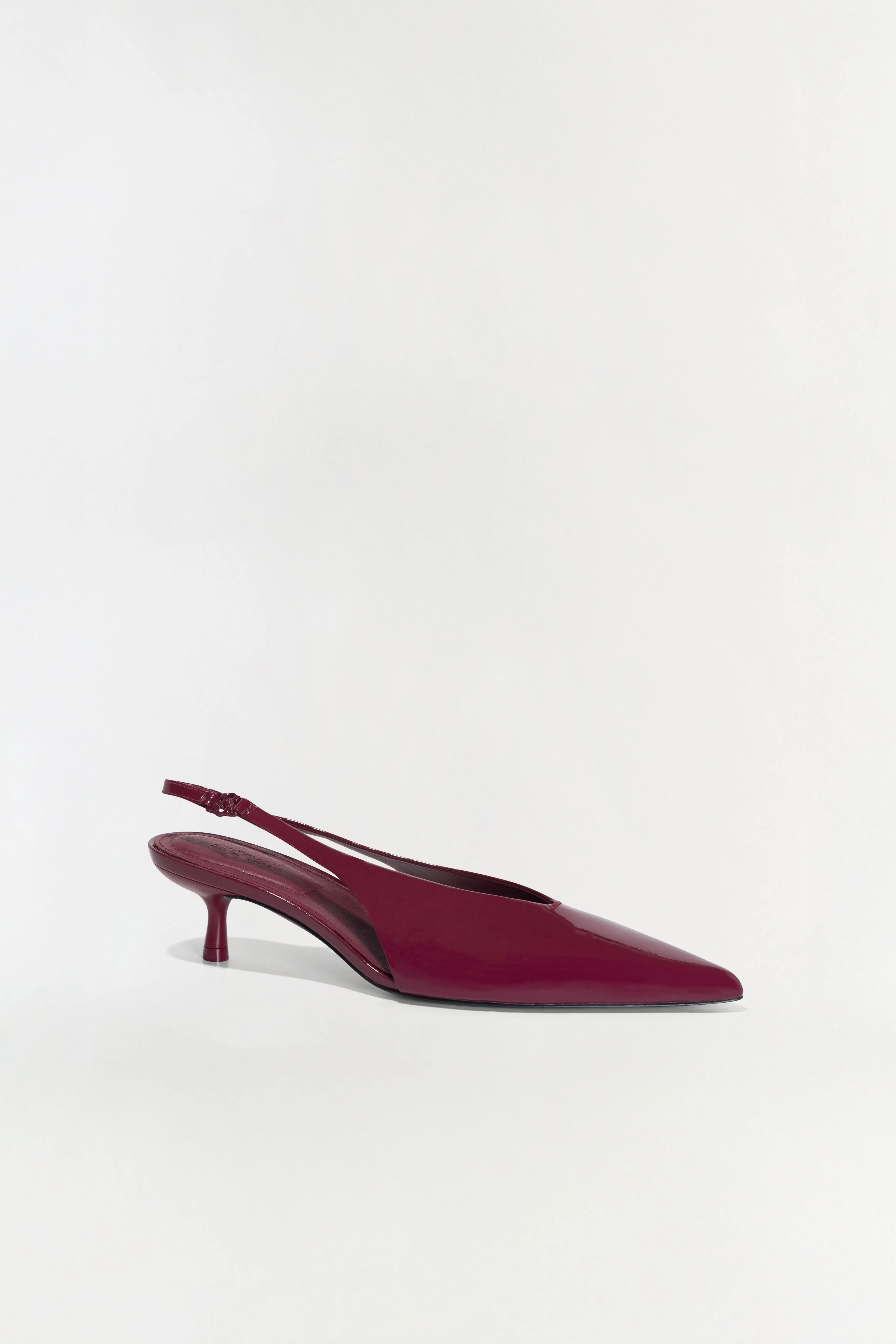 Womens | Sylvie Slingback Kitten Heel | Cranberry - Image 3
