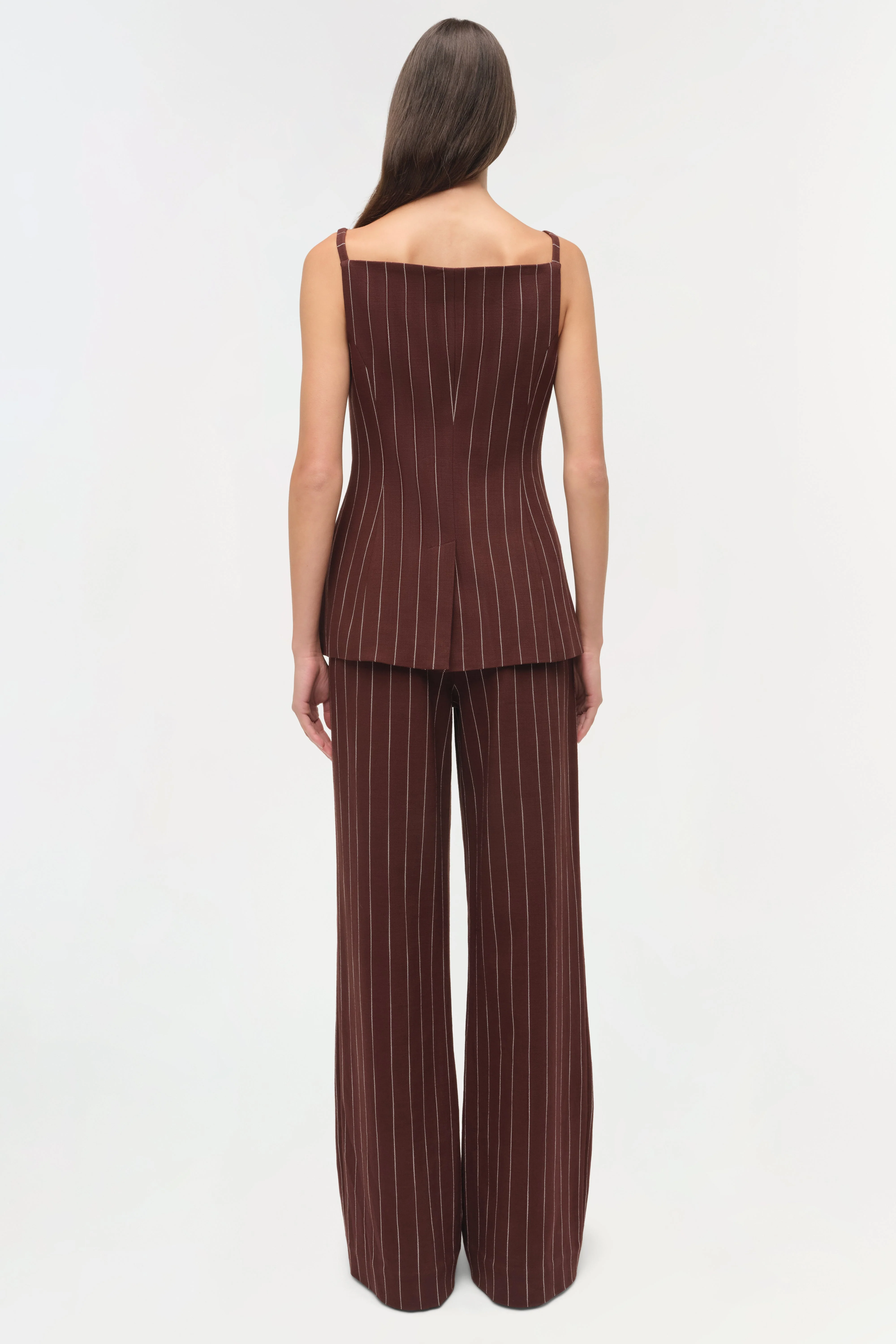 Womens | Tavar Suiting Pants | Mahogany Stripe - Image 5