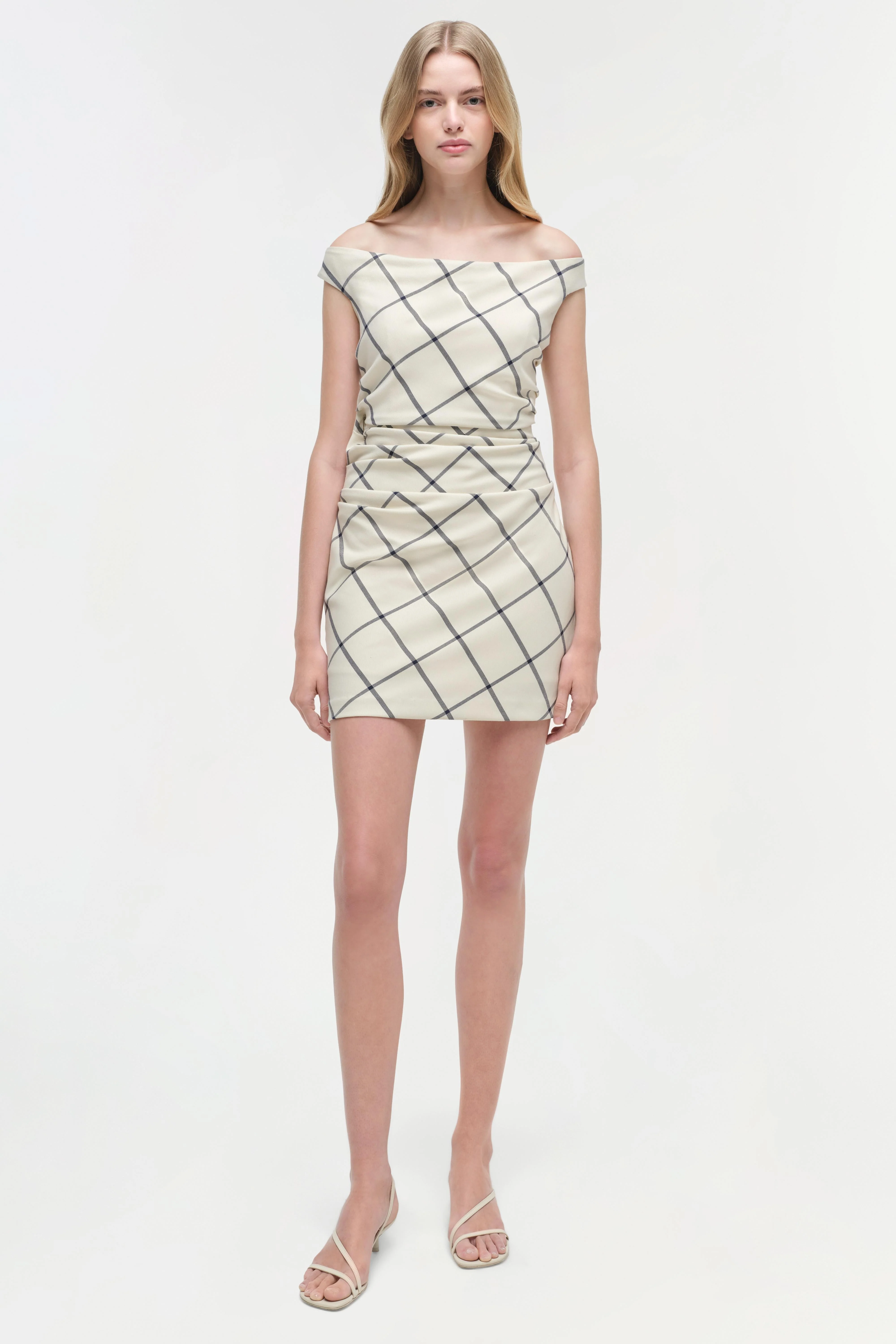 Womens | Wells Mini Dress | Eggshell Multi - Image 2