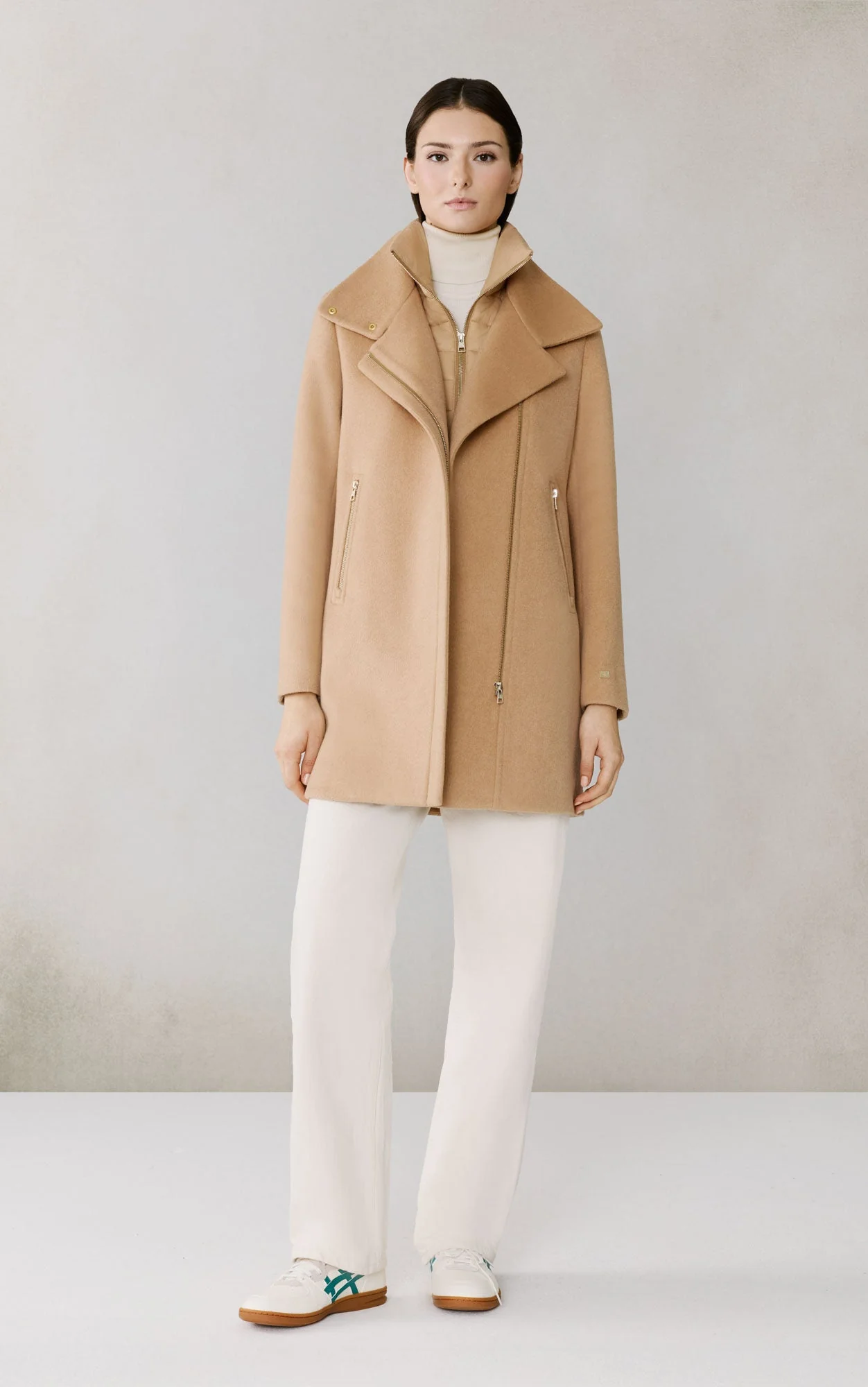 Abbi Coat With Bib In Wool | Teak - Image 3