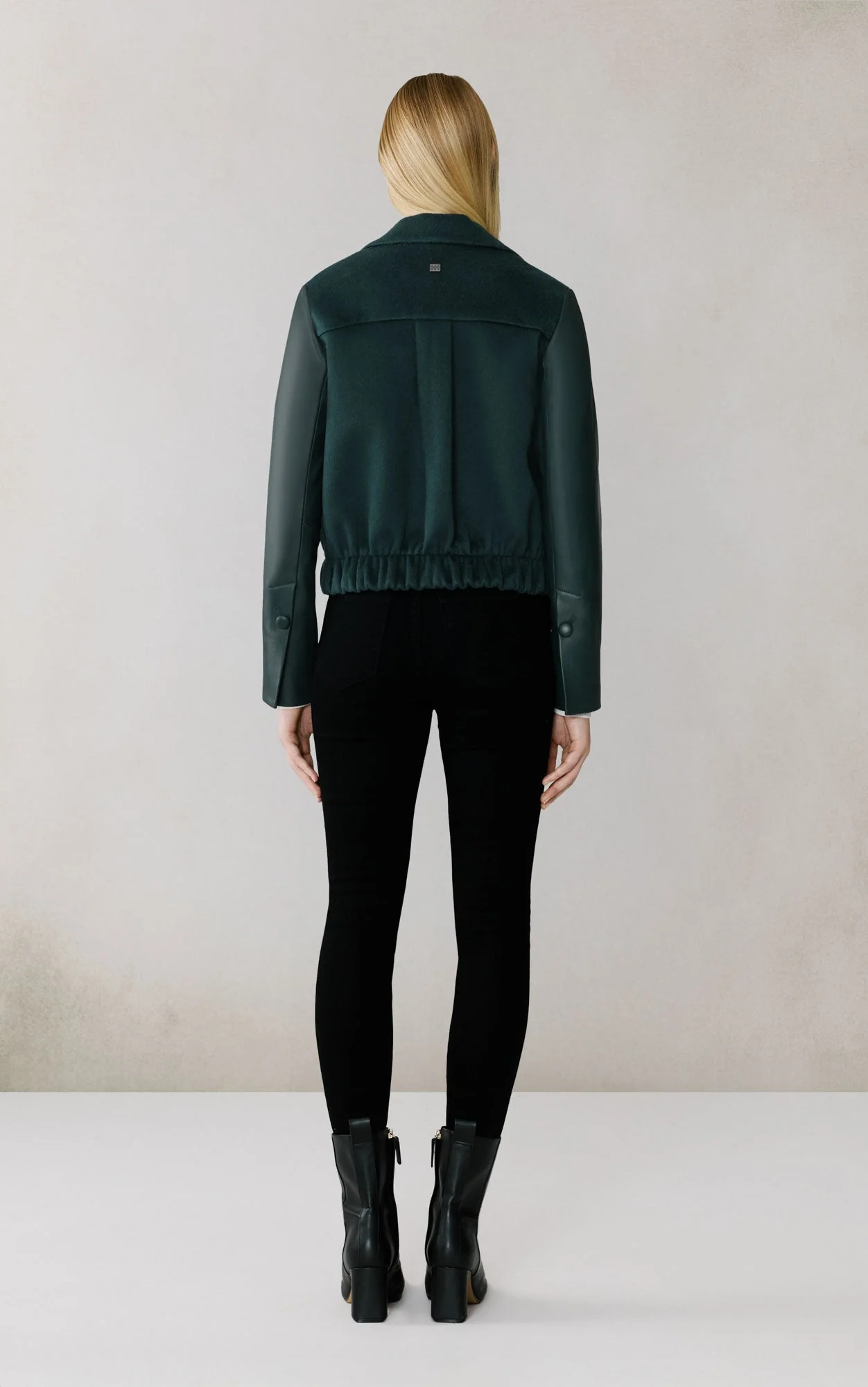 Alesse Blazer Bomber In Wool | Midnight Forest - Image 5