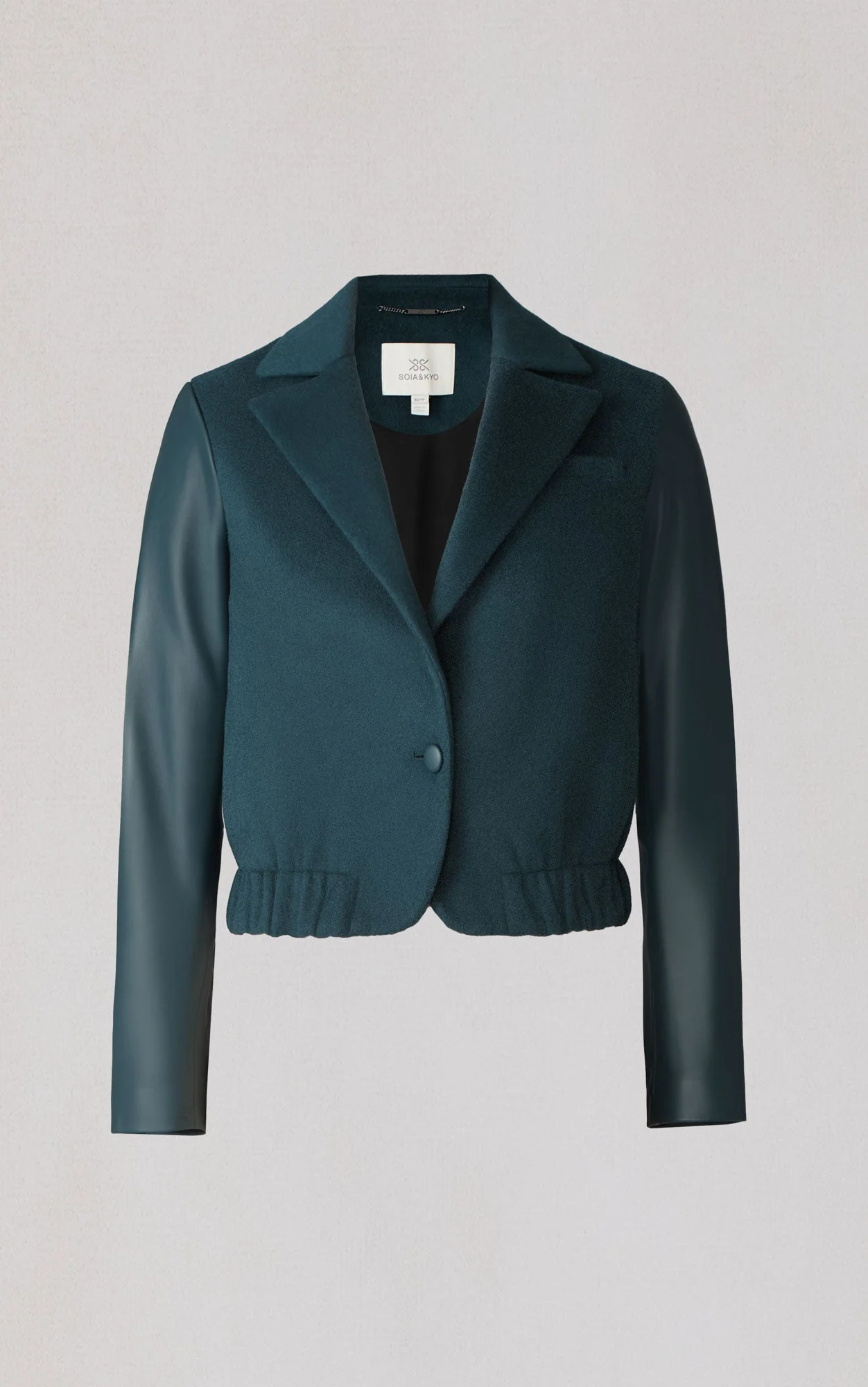 Alesse Blazer Bomber In Wool | Midnight Forest - Image 6