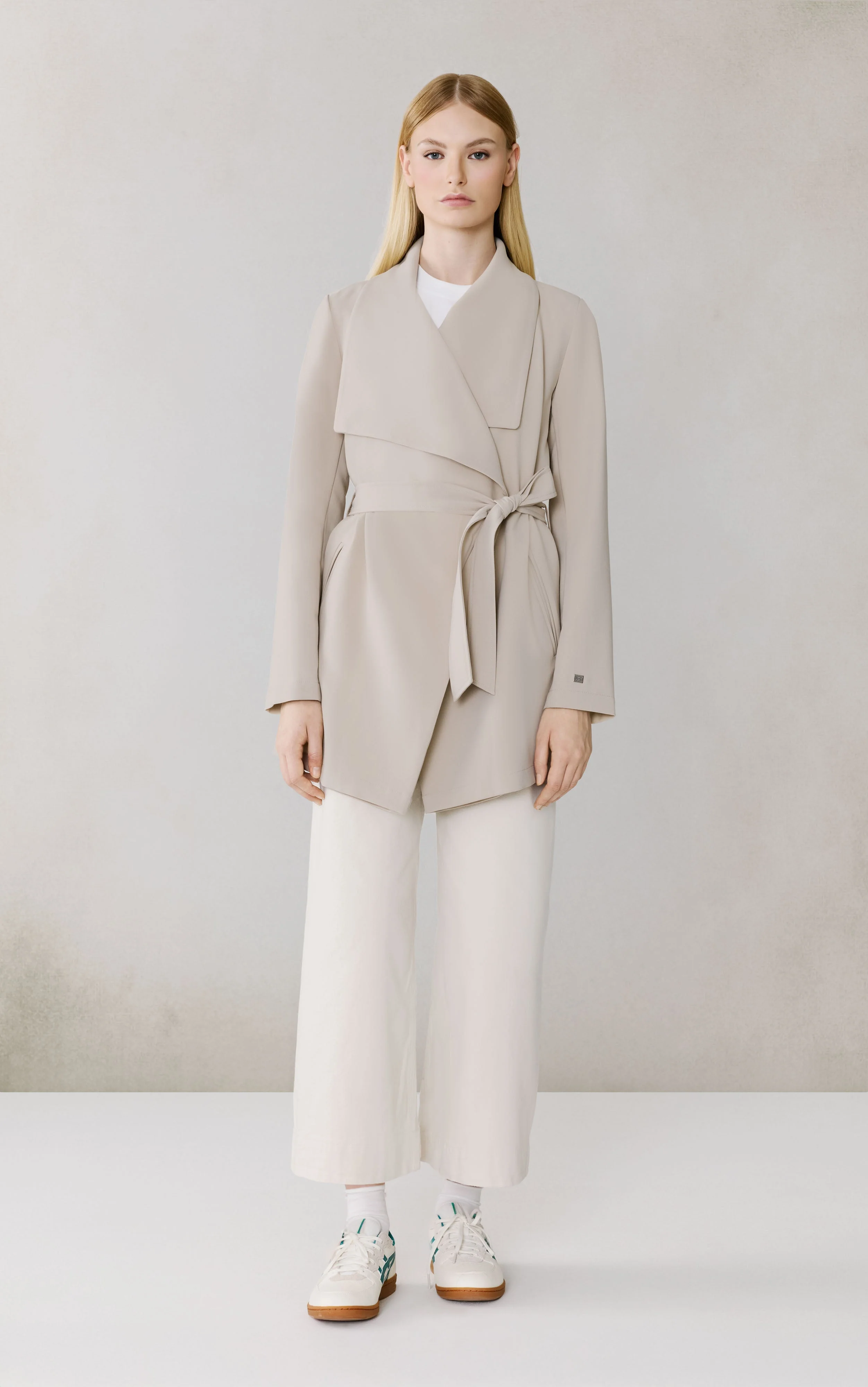 Alondra Soft Drape Trench | Mist - Image 3