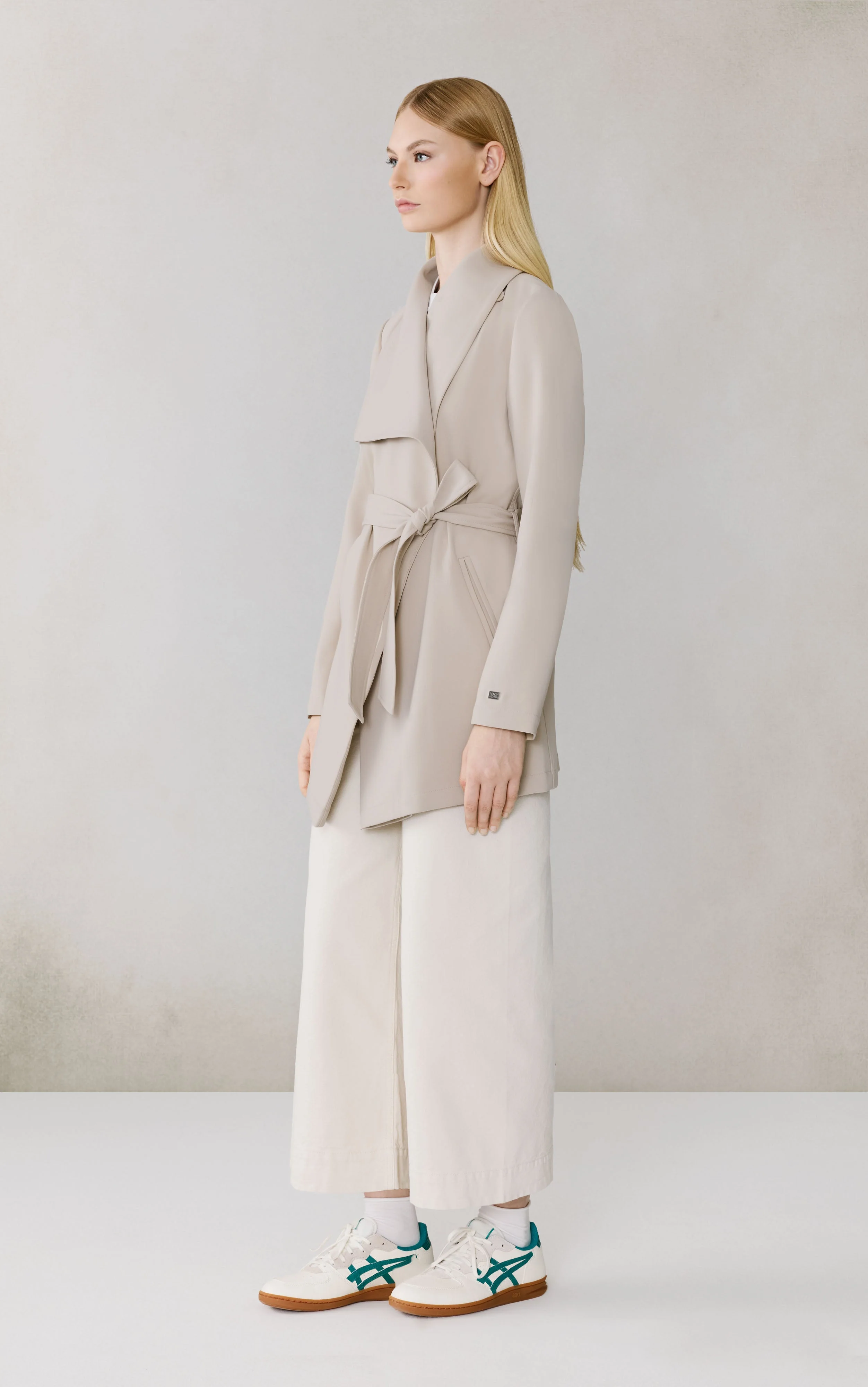 Alondra Soft Drape Trench | Mist - Image 4