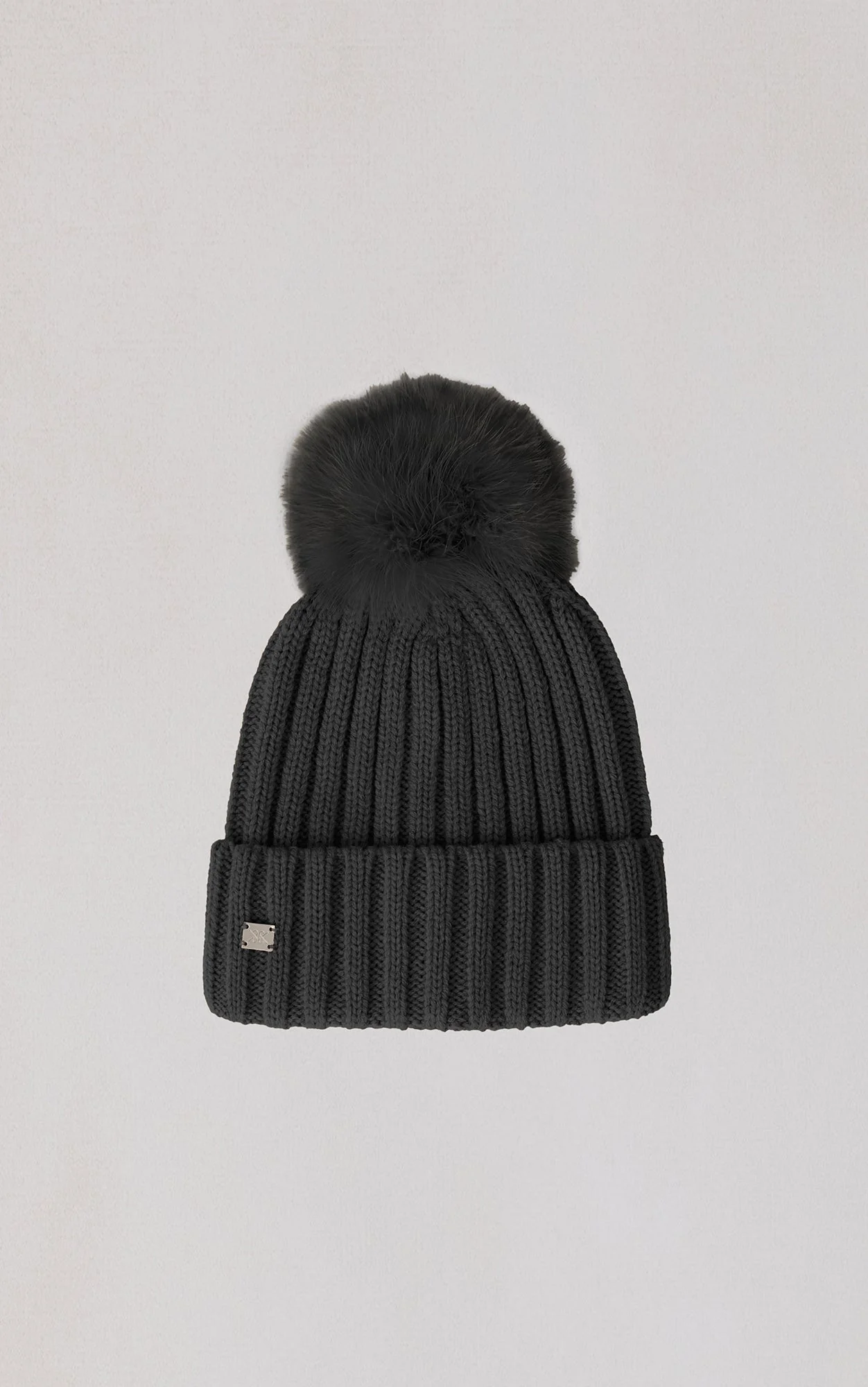 Amalie-R Wool Blend Pom Pom Toque | Black - Image 2