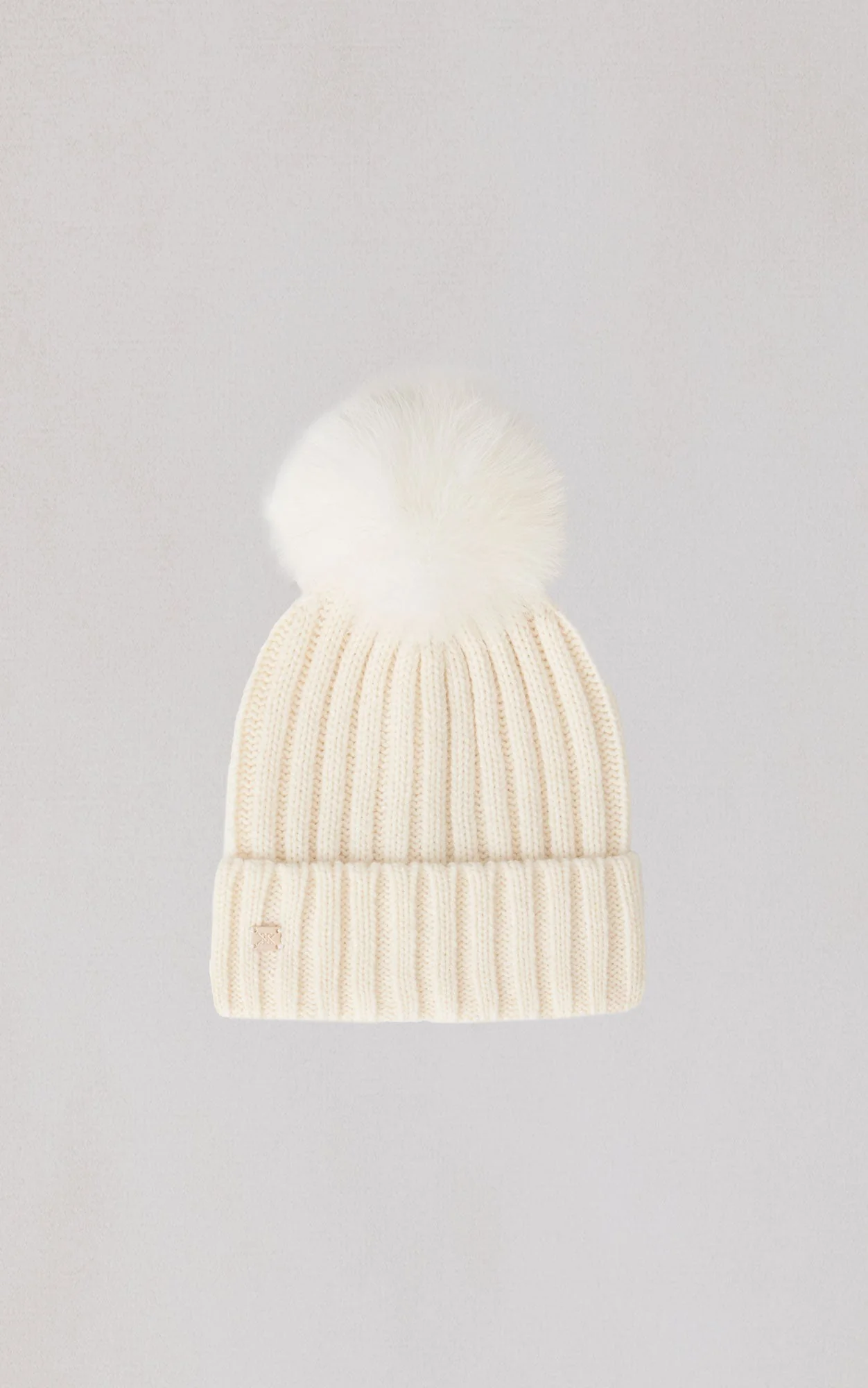 Amalie-R Wool Blend Pom Pom Toque | Powder - Image 2