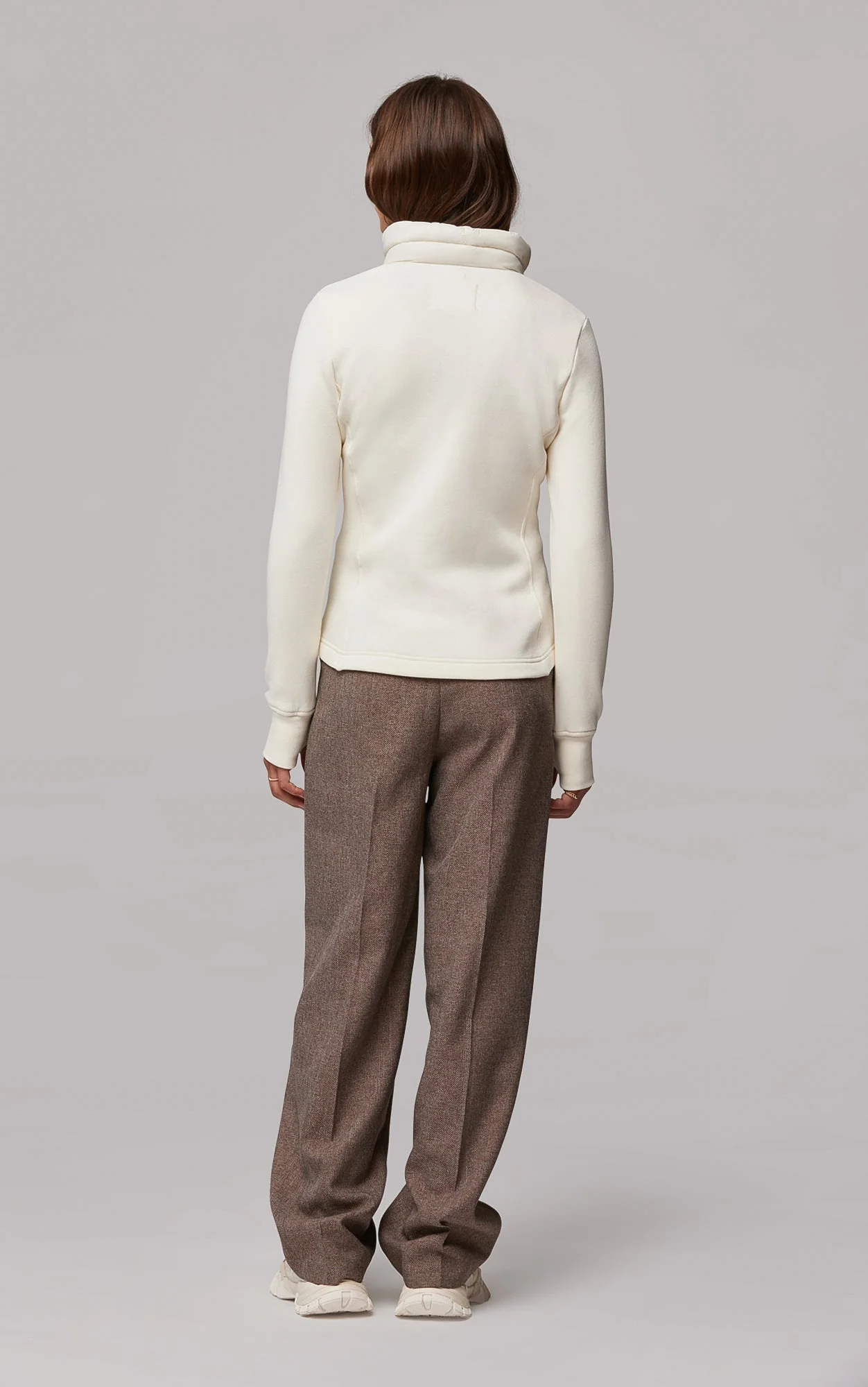Annick-N Mixed Media Fleece Jacket | Powder - Image 7