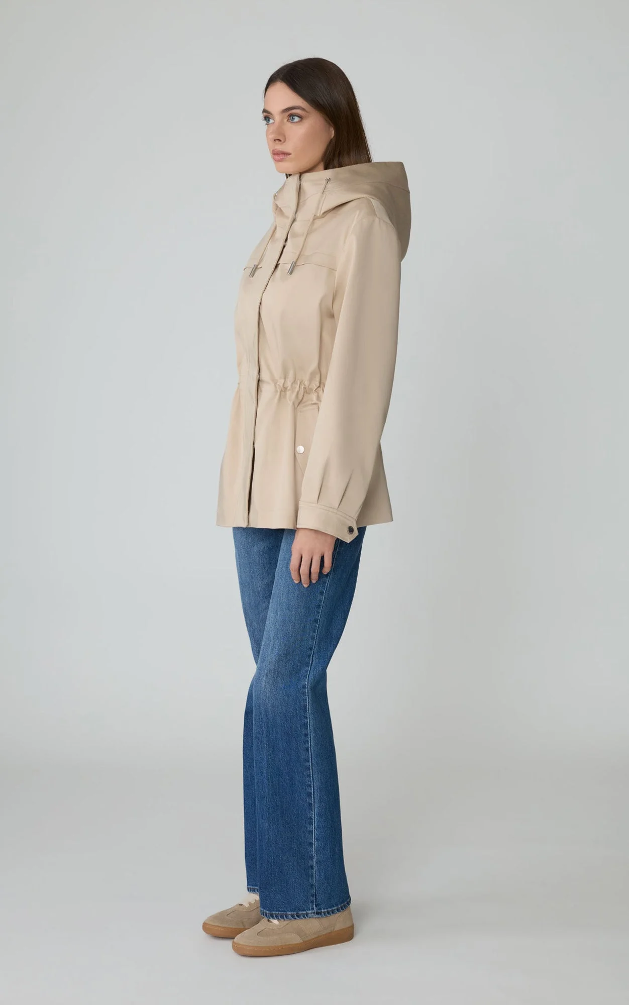 Avalynn Strech Cotton Utility Jacket | Almond - Image 4