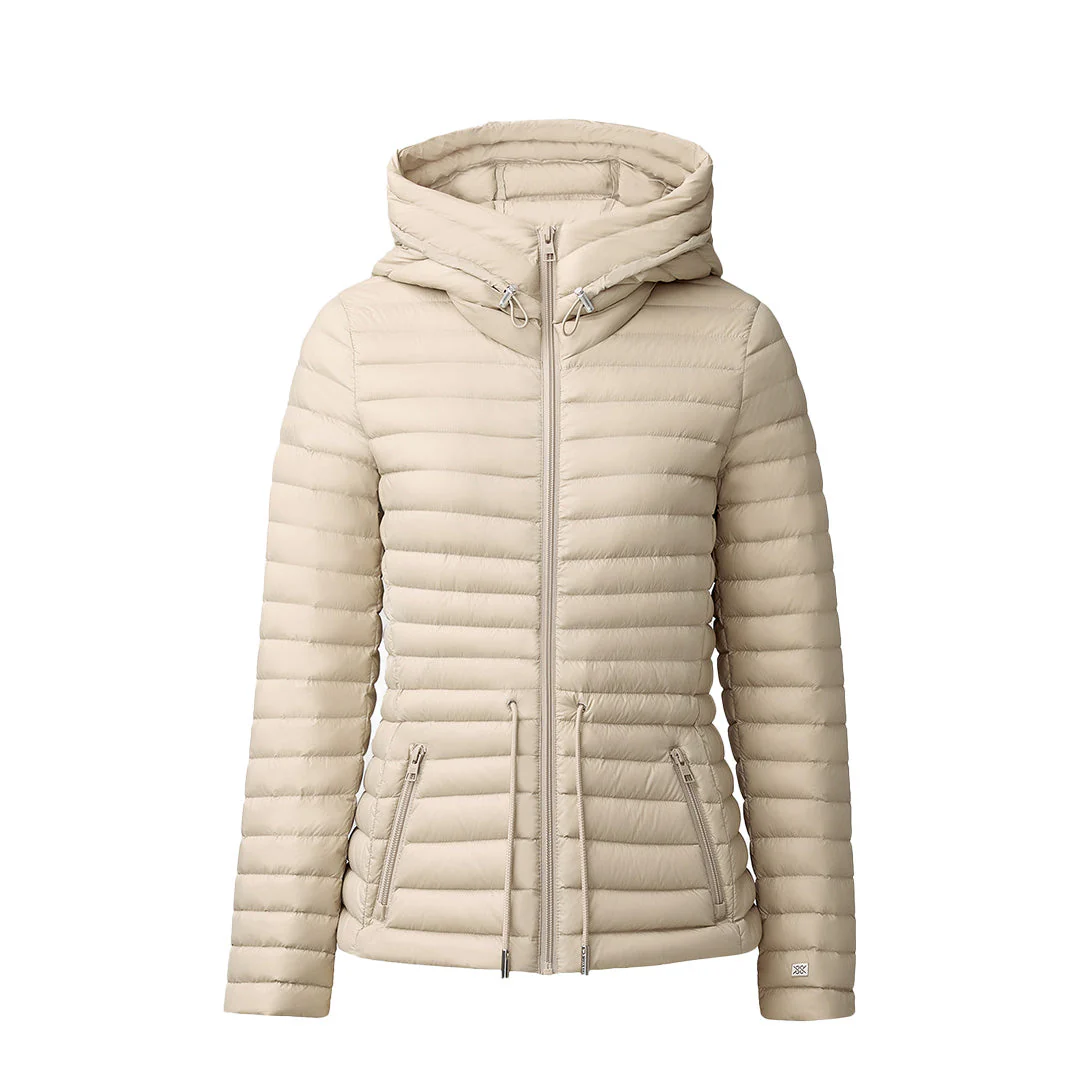 Ayleen Packable Down Cinch-Waist Jacket | Hush