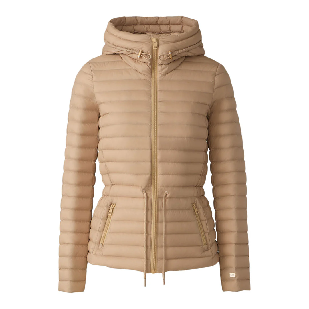 Ayleen Packable Down Cinch-Waist Jacket | Teak