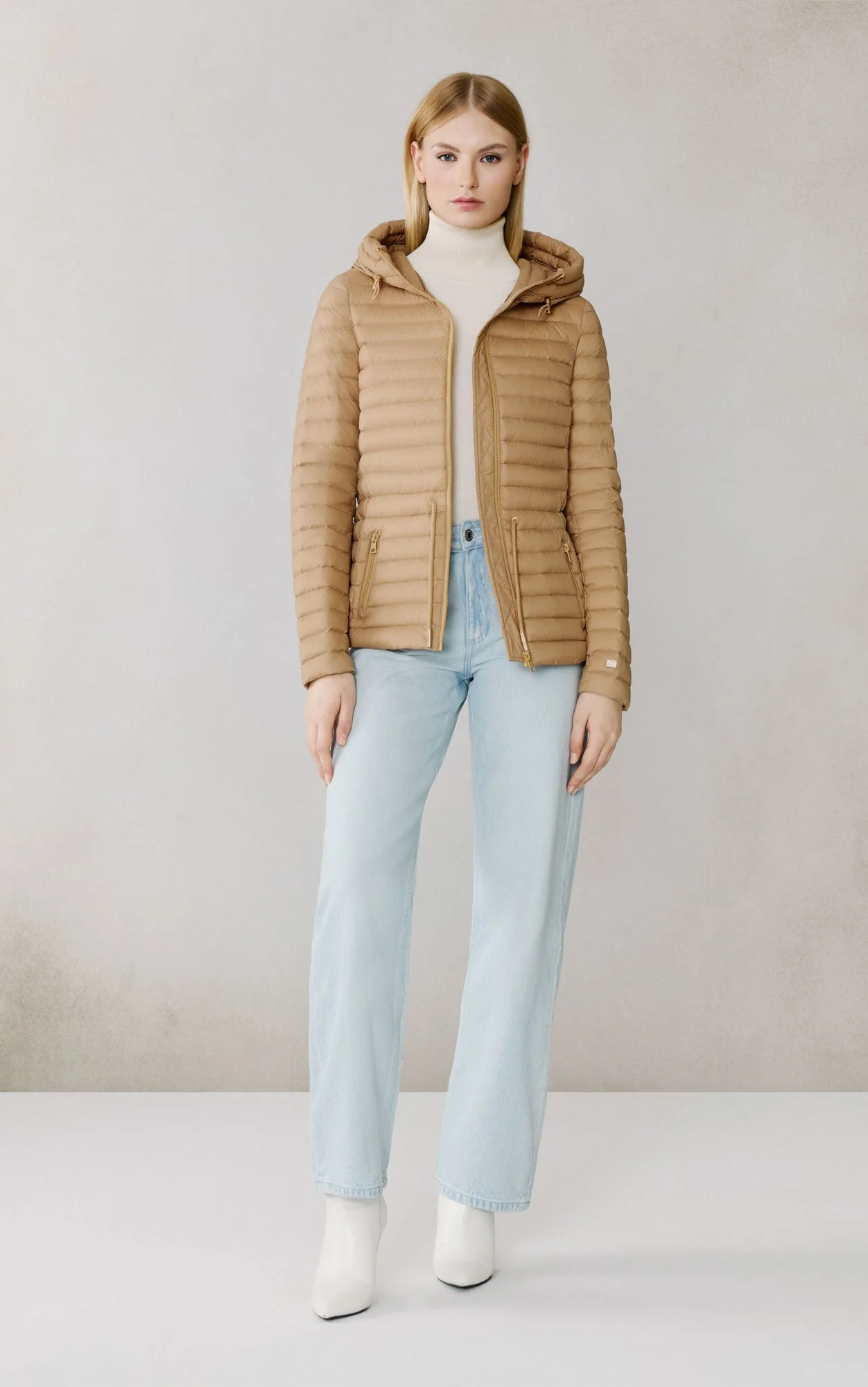 Ayleen Packable Down Cinch-Waist Jacket | Teak - Image 5