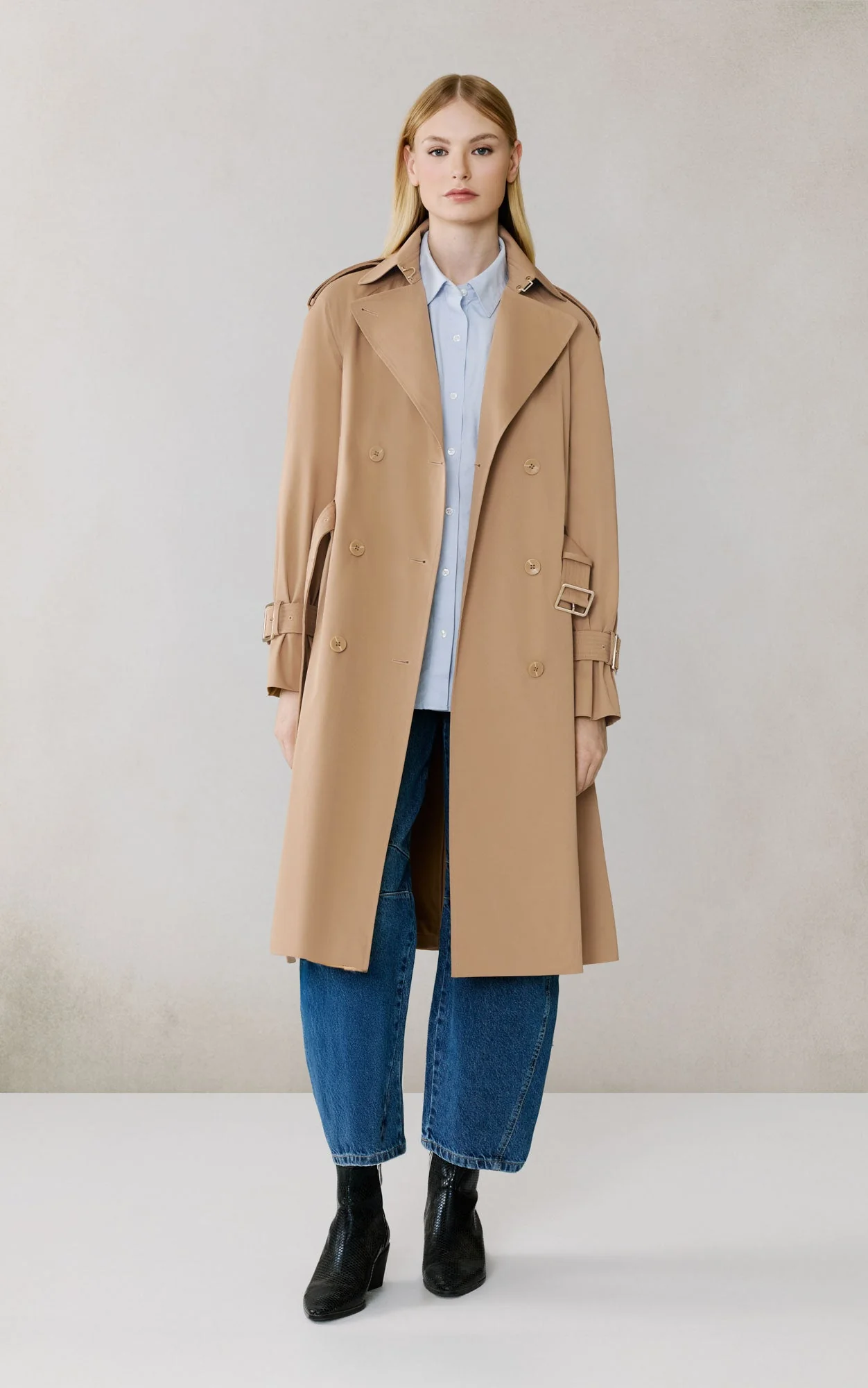Becky-L Long Trench Coat | Teak - Image 3