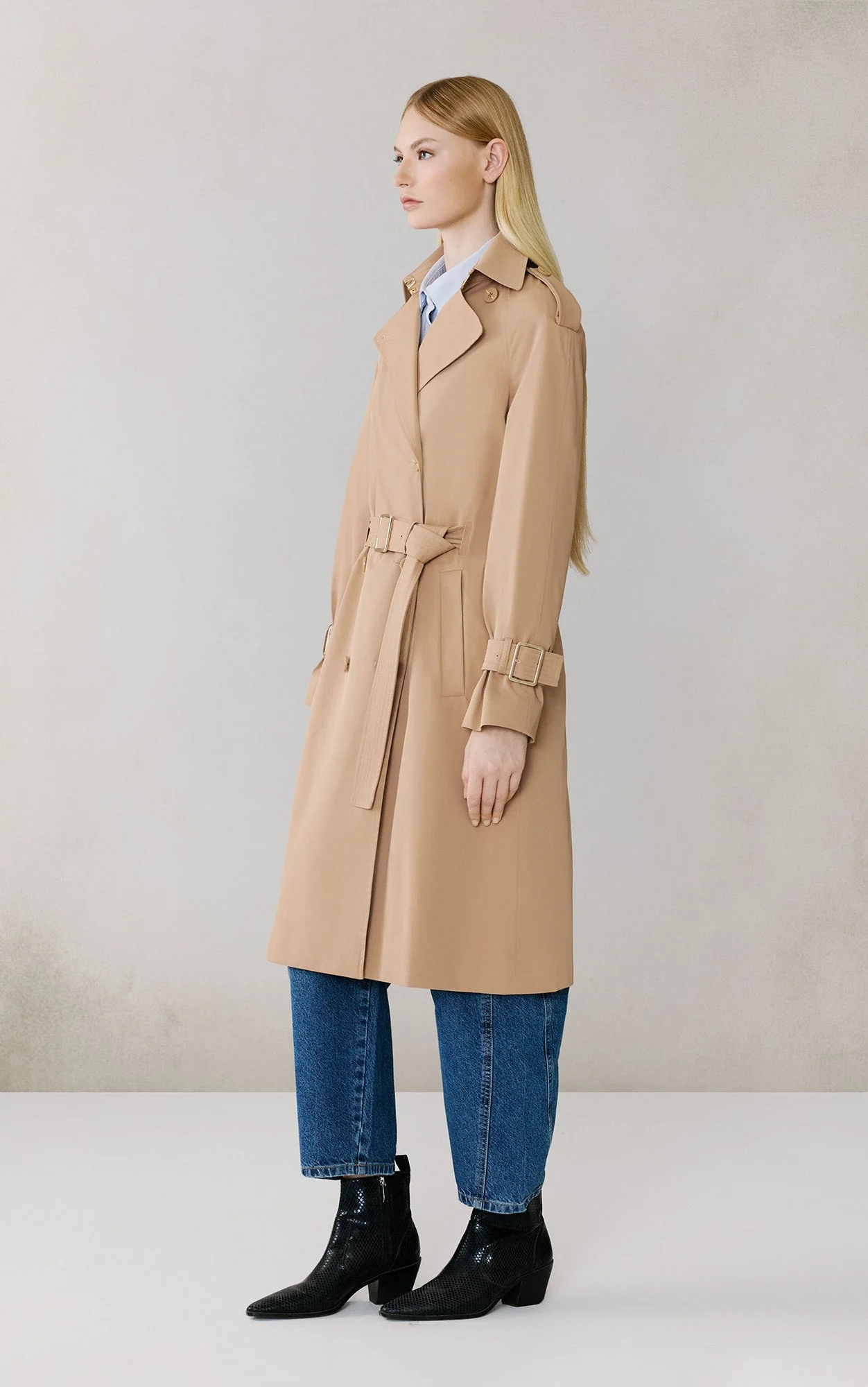 Becky-L Long Trench Coat | Teak - Image 7